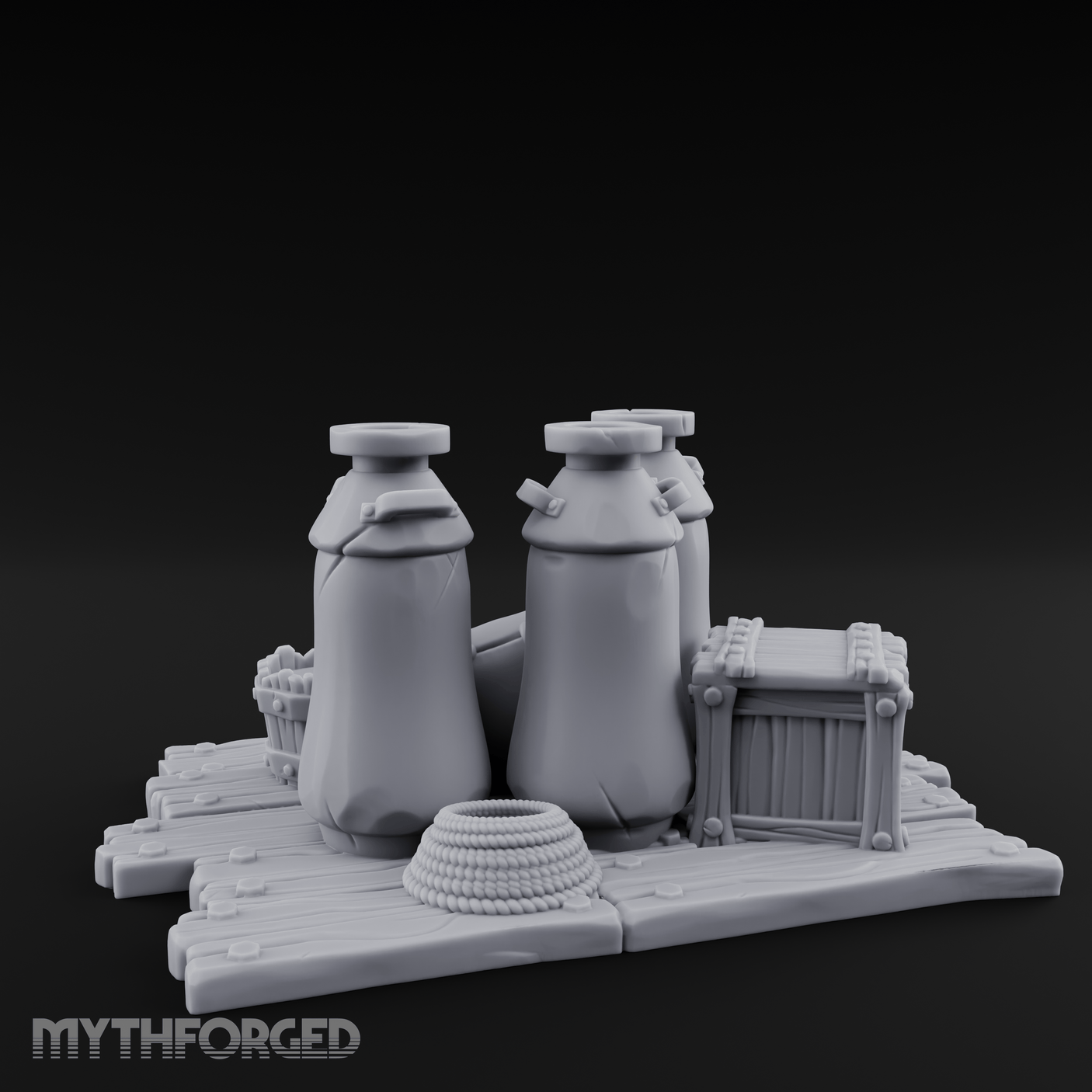 Corked Milk Bottle Collection Miniature for Dungeons and Dragons, Pathfinder or other TTRPGs