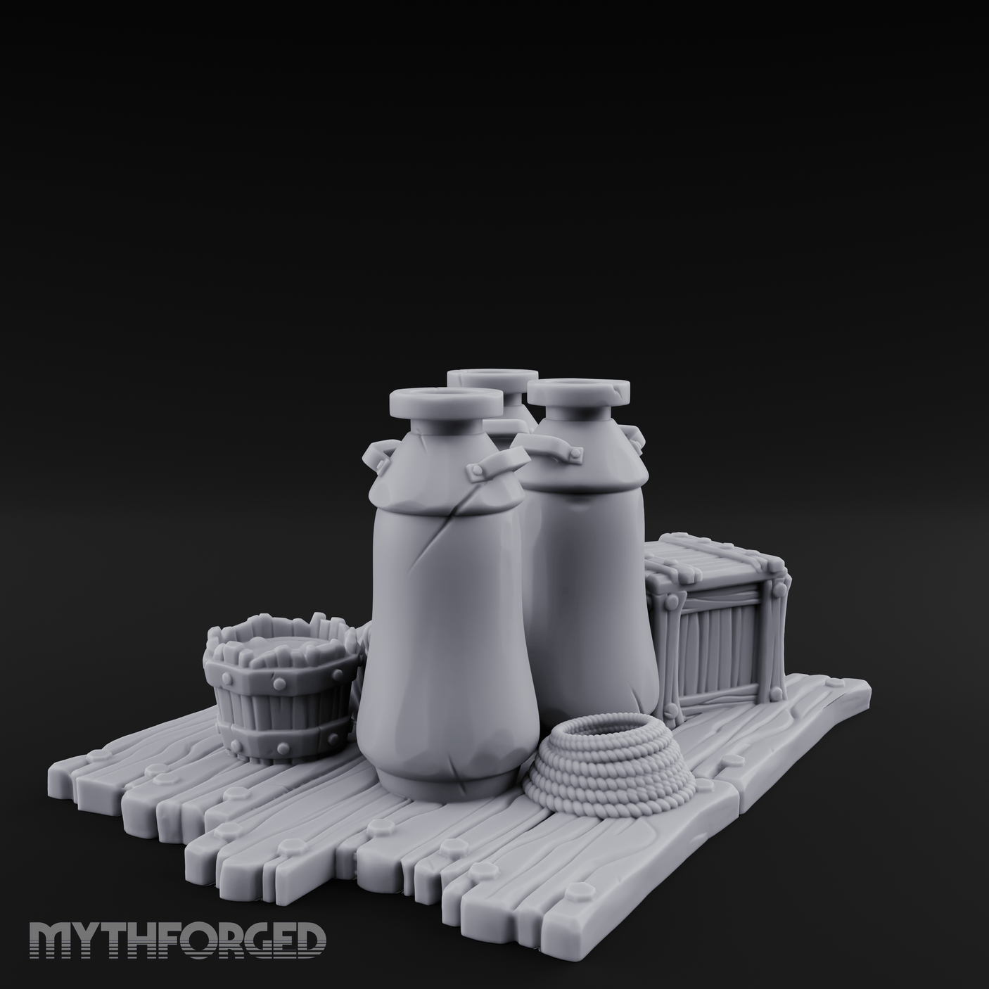 Corked Milk Bottle Collection Miniature for Dungeons and Dragons, Pathfinder or other TTRPGs
