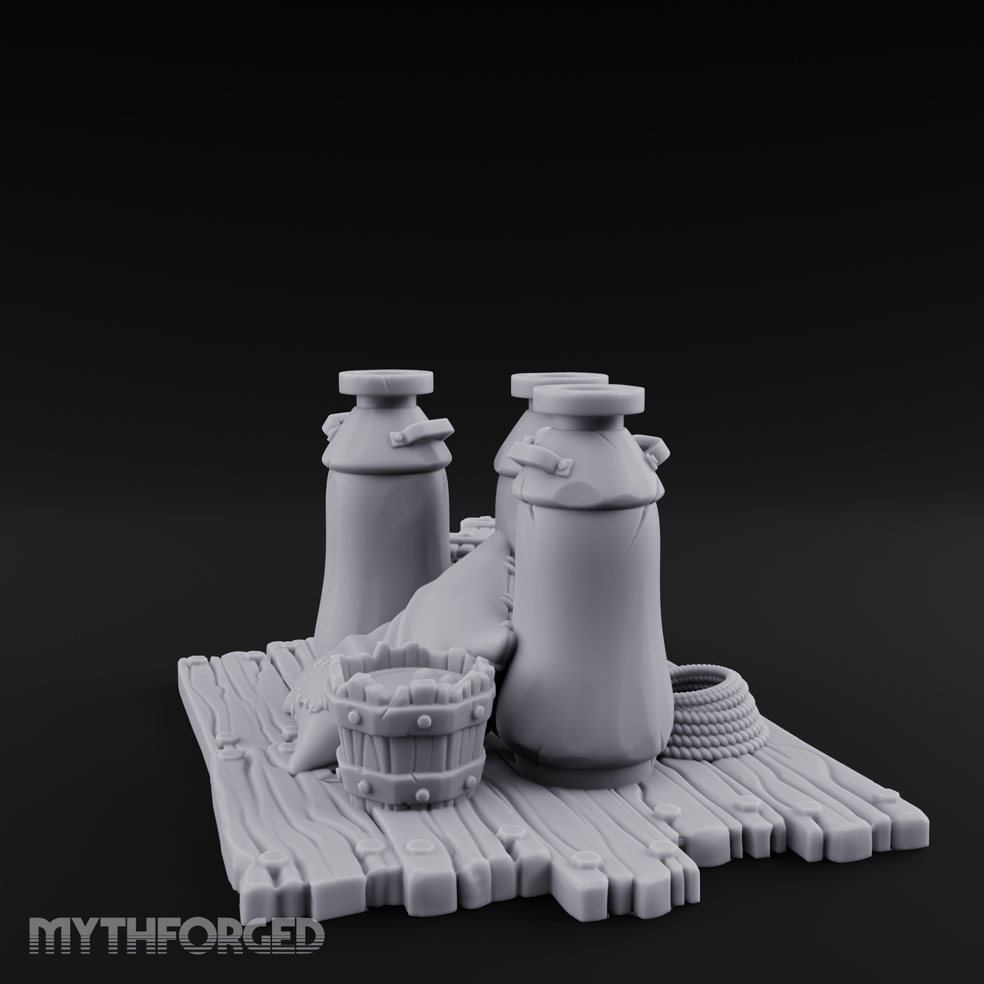 Corked Milk Bottle Collection Miniature for Dungeons and Dragons, Pathfinder or other TTRPGs