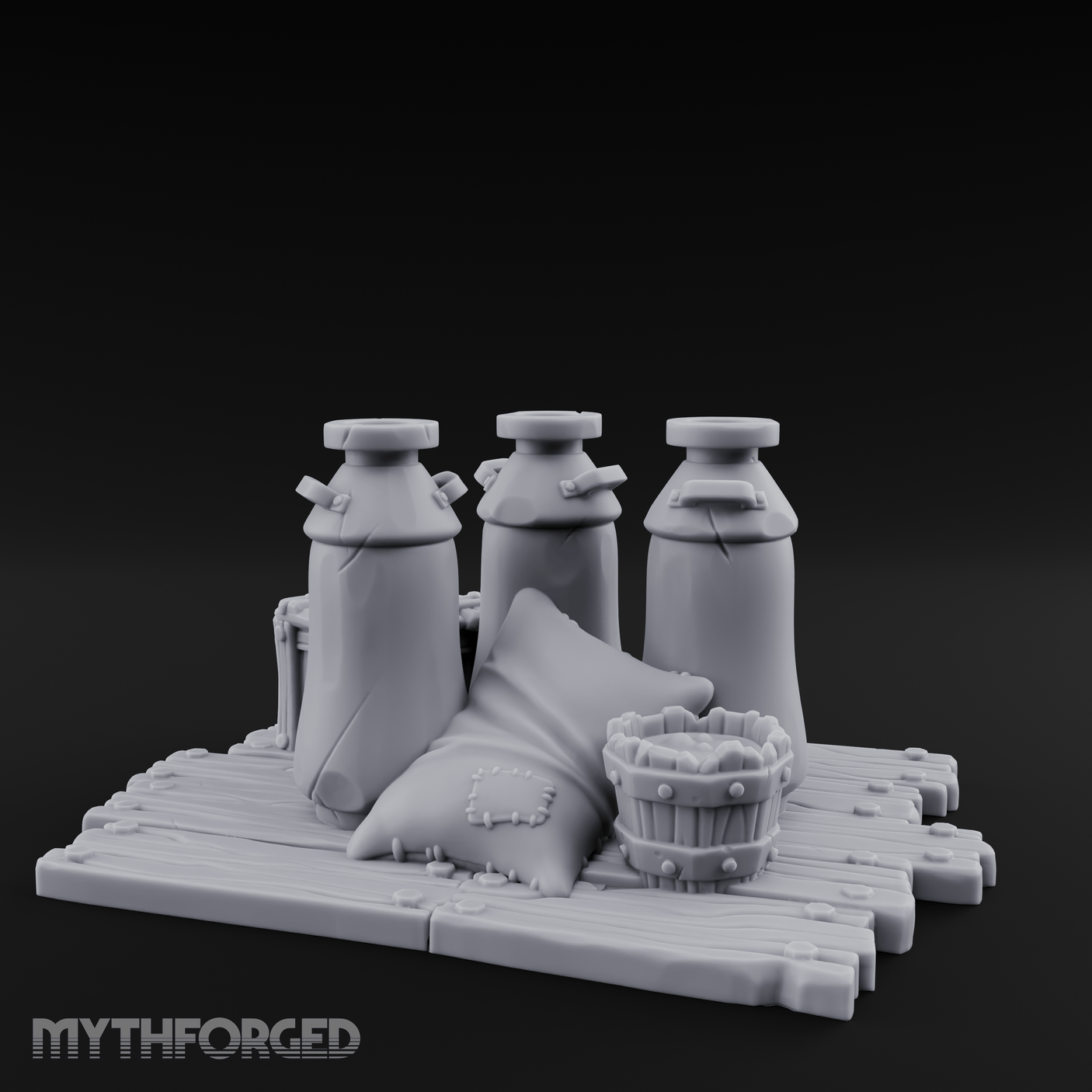 Corked Milk Bottle Collection Miniature for Dungeons and Dragons, Pathfinder or other TTRPGs