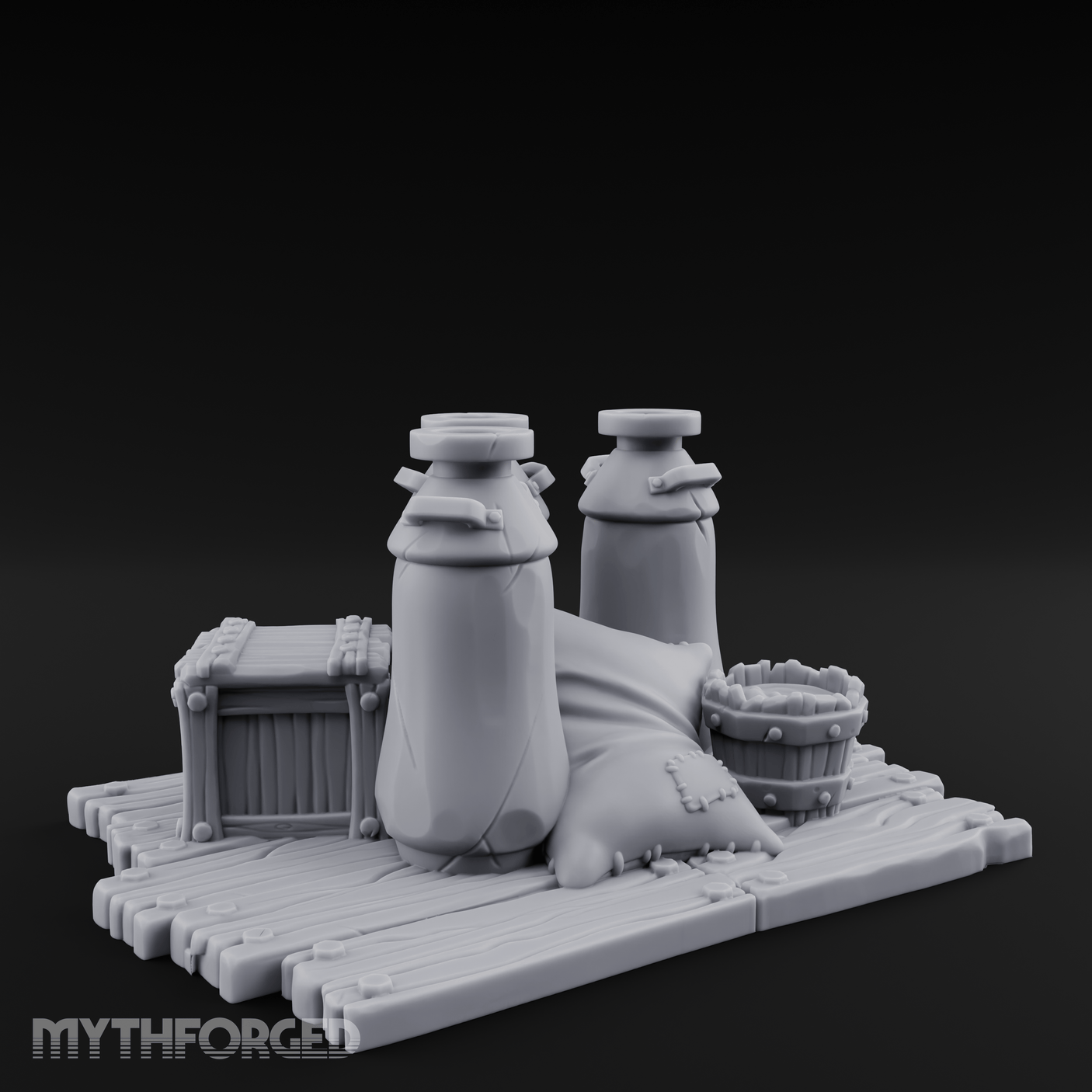 Corked Milk Bottle Collection Miniature for Dungeons and Dragons, Pathfinder or other TTRPGs
