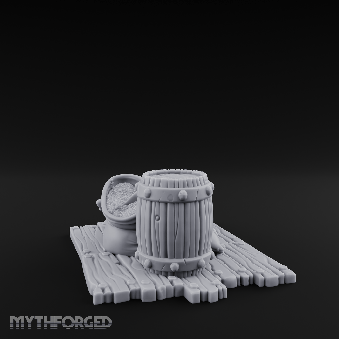 Burlap-Bound Merchant Supply Sacks Miniature for Dungeons and Dragons, Pathfinder or other TTRPGs