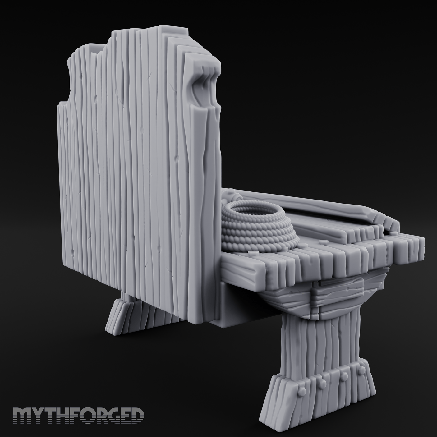 Tool-Hung Craftsman's Workbench Miniature for Dungeons and Dragons, Pathfinder or other TTRPGs