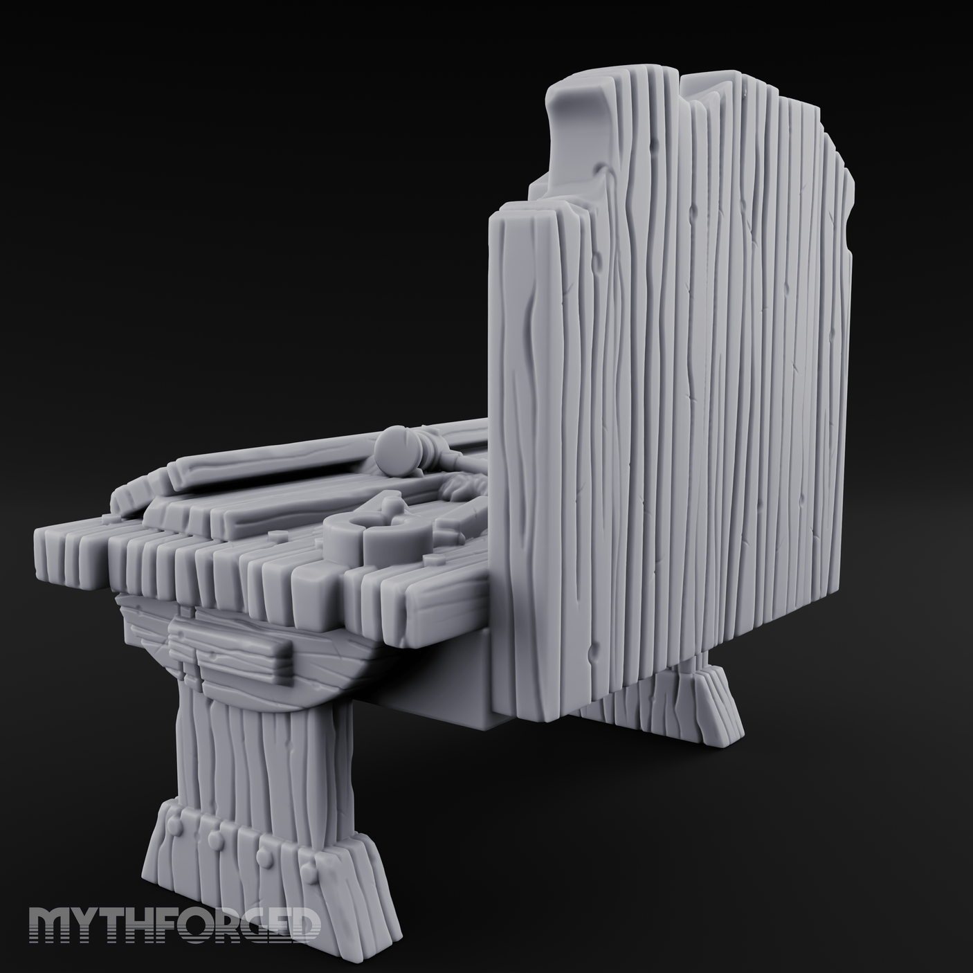 Tool-Hung Craftsman's Workbench Miniature for Dungeons and Dragons, Pathfinder or other TTRPGs