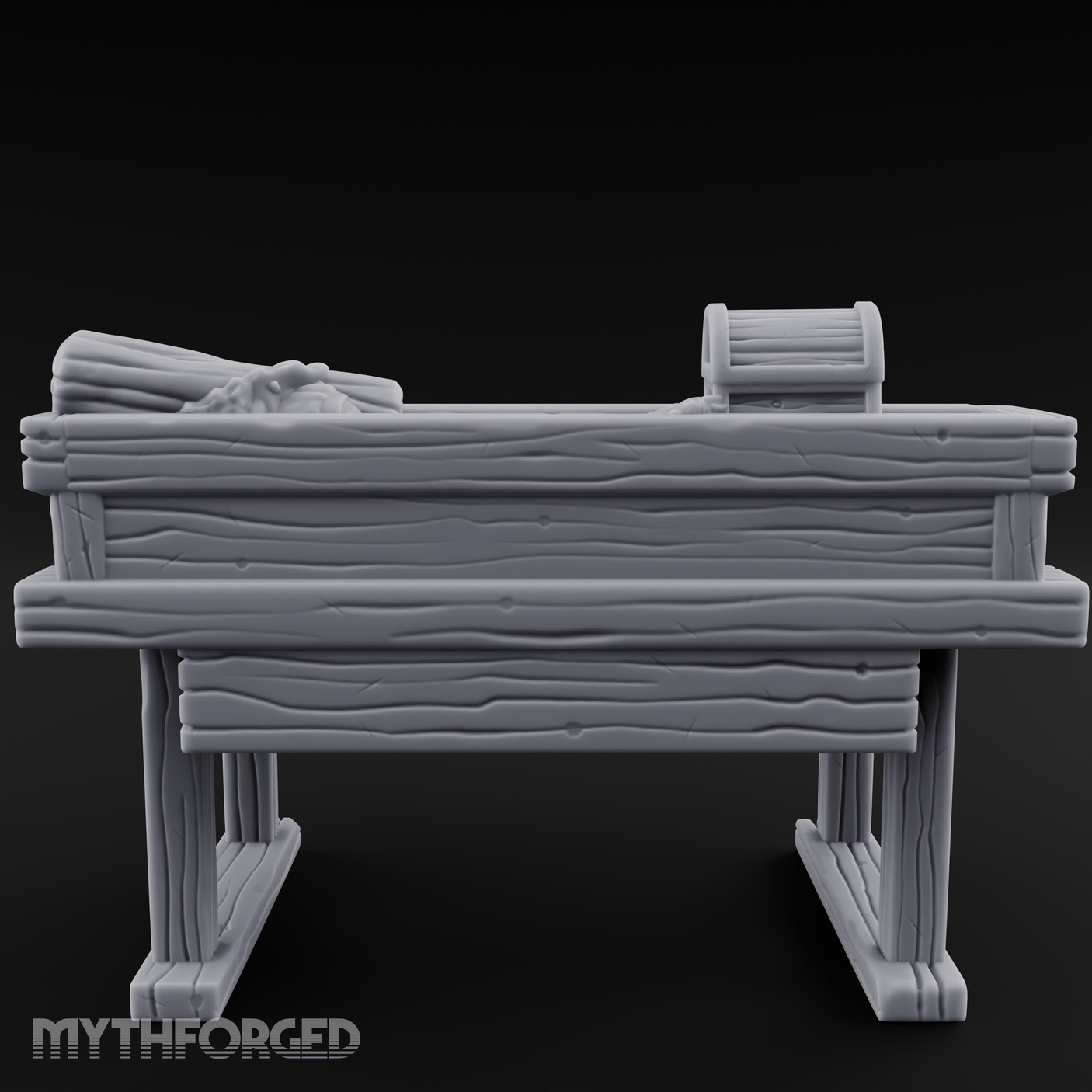 Supply-Laden Woodworker's Bench Miniature for Dungeons and Dragons, Pathfinder or other TTRPGs