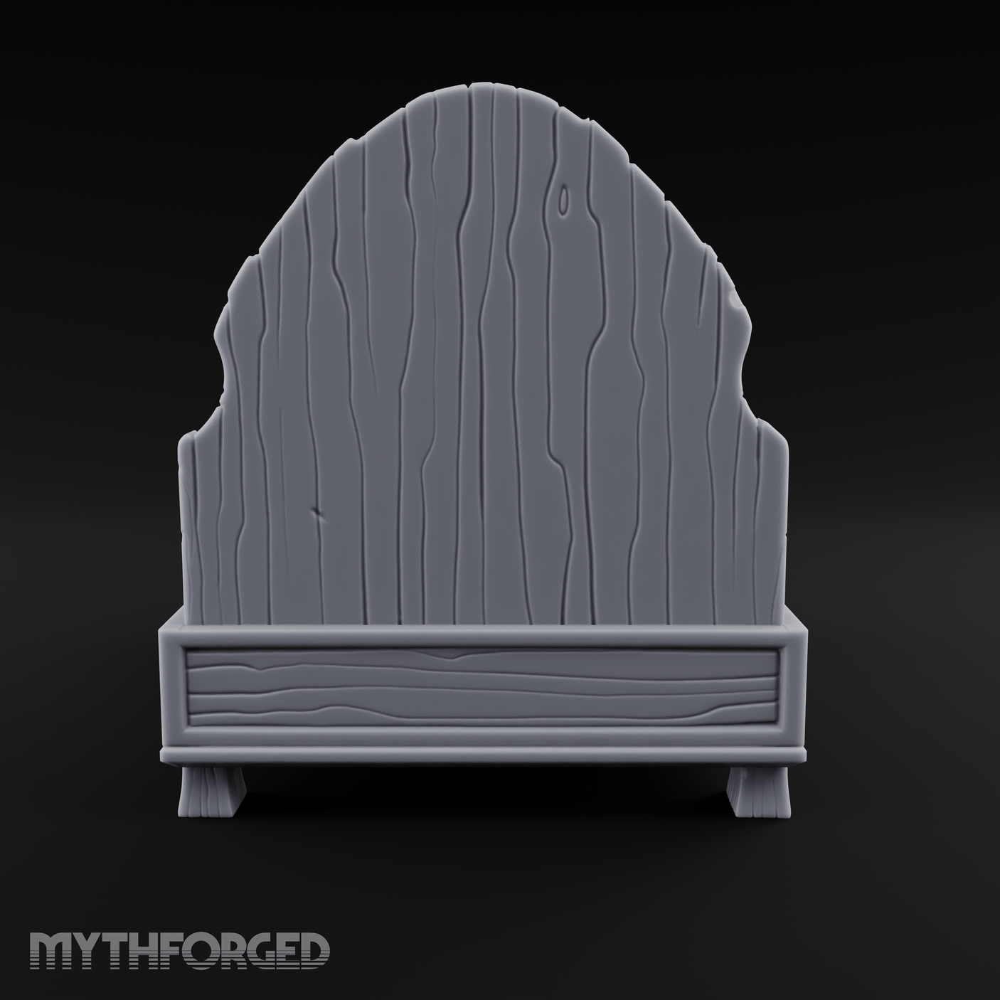 Scrollwork-Framed Noble Bed Miniature for Dungeons and Dragons, Pathfinder or other TTRPGs