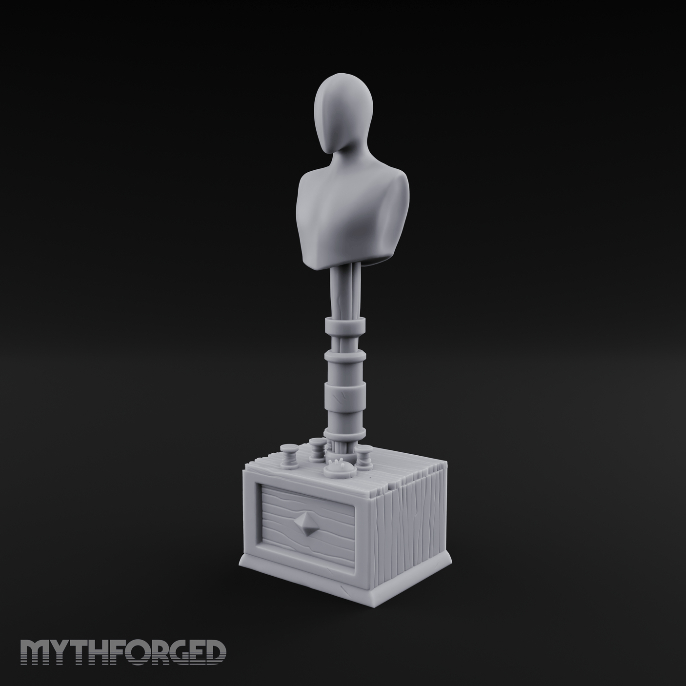 Blank-Faced Tailor's Mannequin Miniature for Dungeons and Dragons, Pathfinder or other TTRPGs
