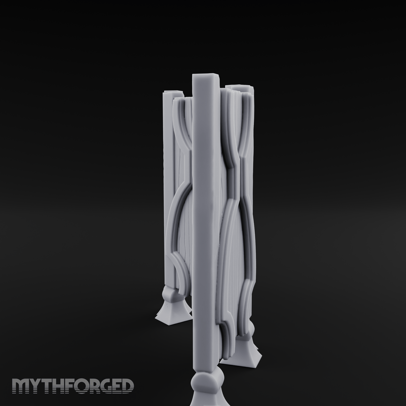 Carved-Panel Privacy Screen Miniature for Dungeons and Dragons, Pathfinder or other TTRPGs