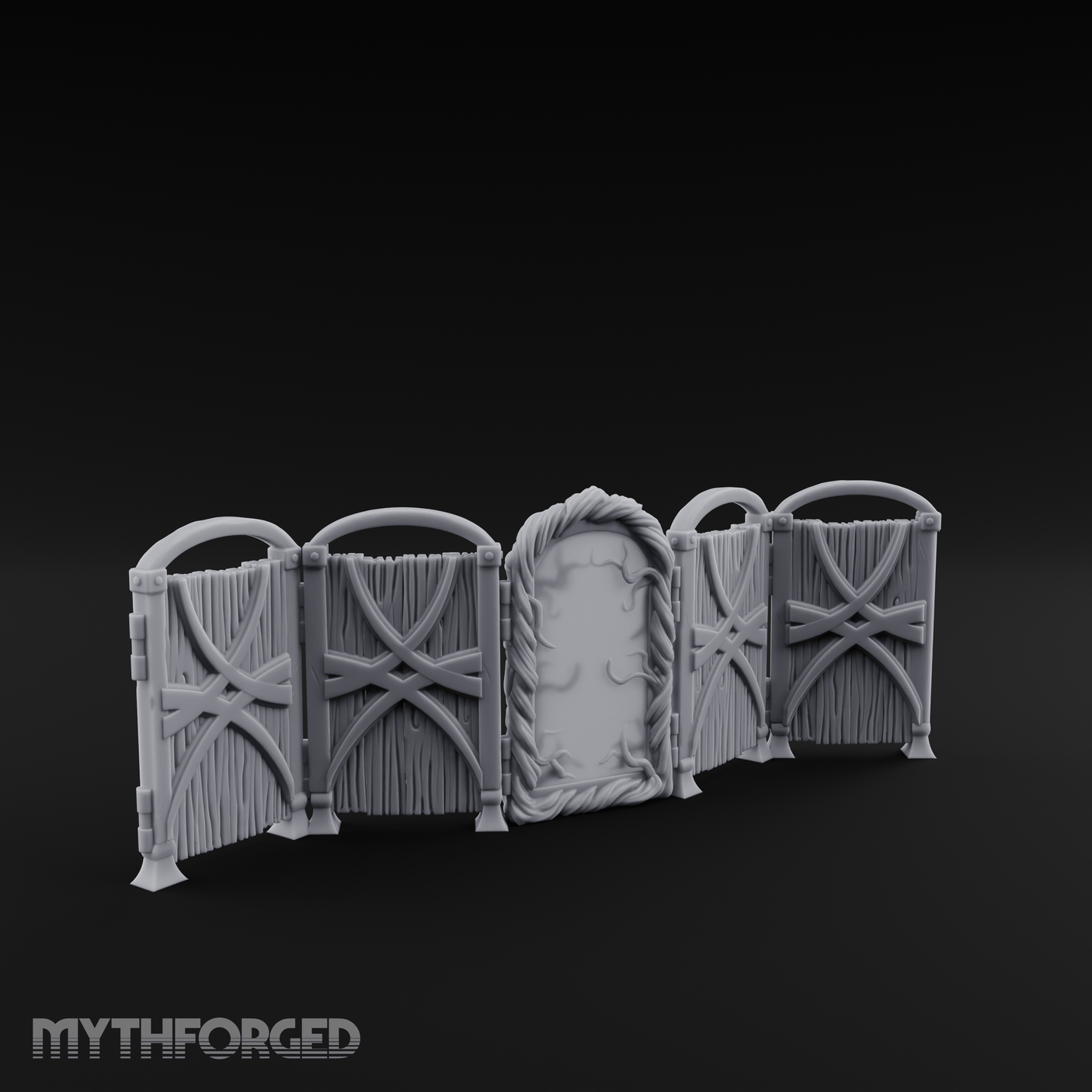 Mirrored Dressing Screen Panel Miniature for Dungeons and Dragons, Pathfinder or other TTRPGs
