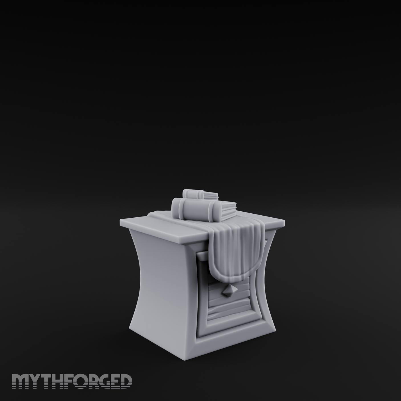 Cloth-Bundled Pedestal Table Miniature for Dungeons and Dragons, Pathfinder or other TTRPGs