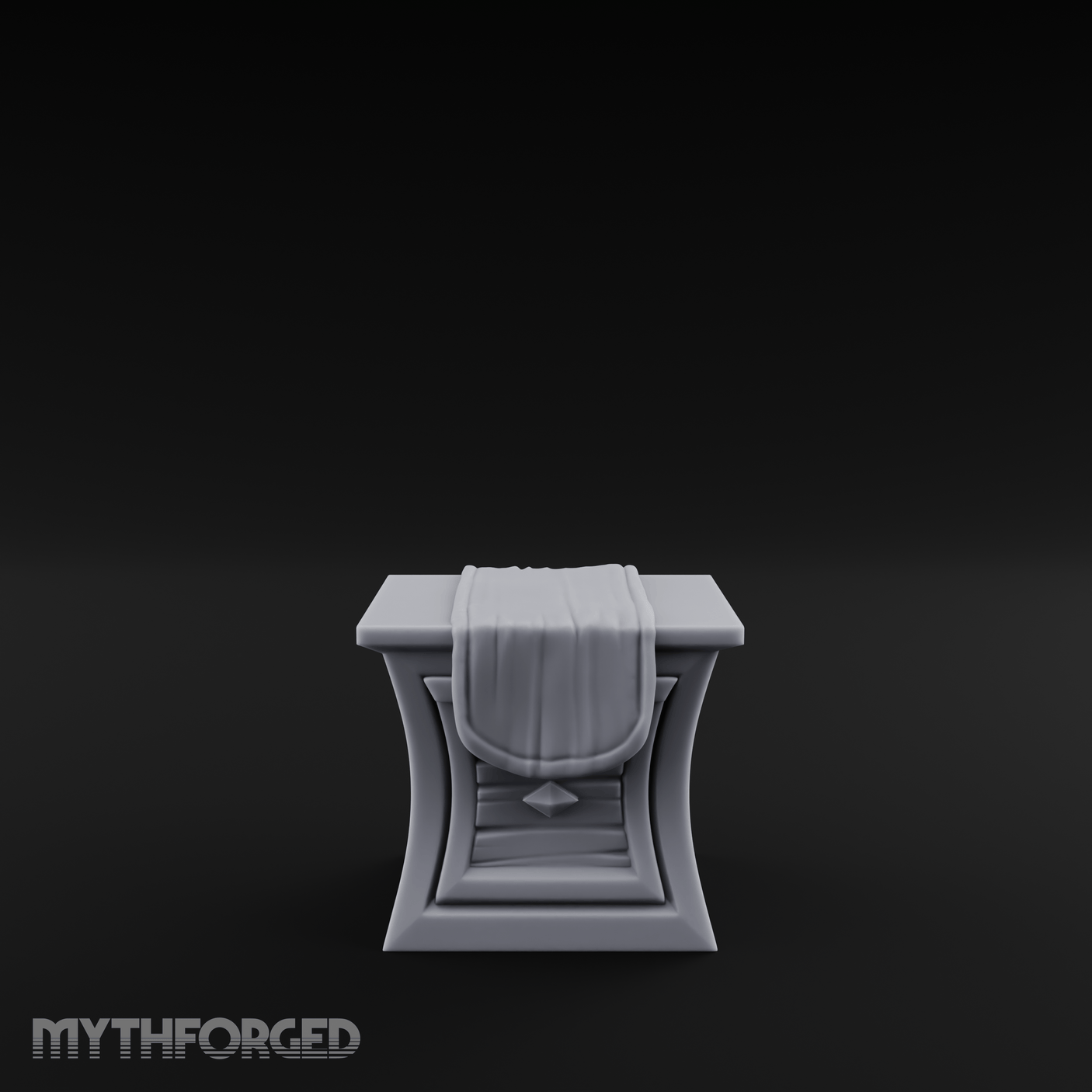 Cloth-Draped Dressing Table Miniature for Dungeons and Dragons, Pathfinder or other TTRPGs