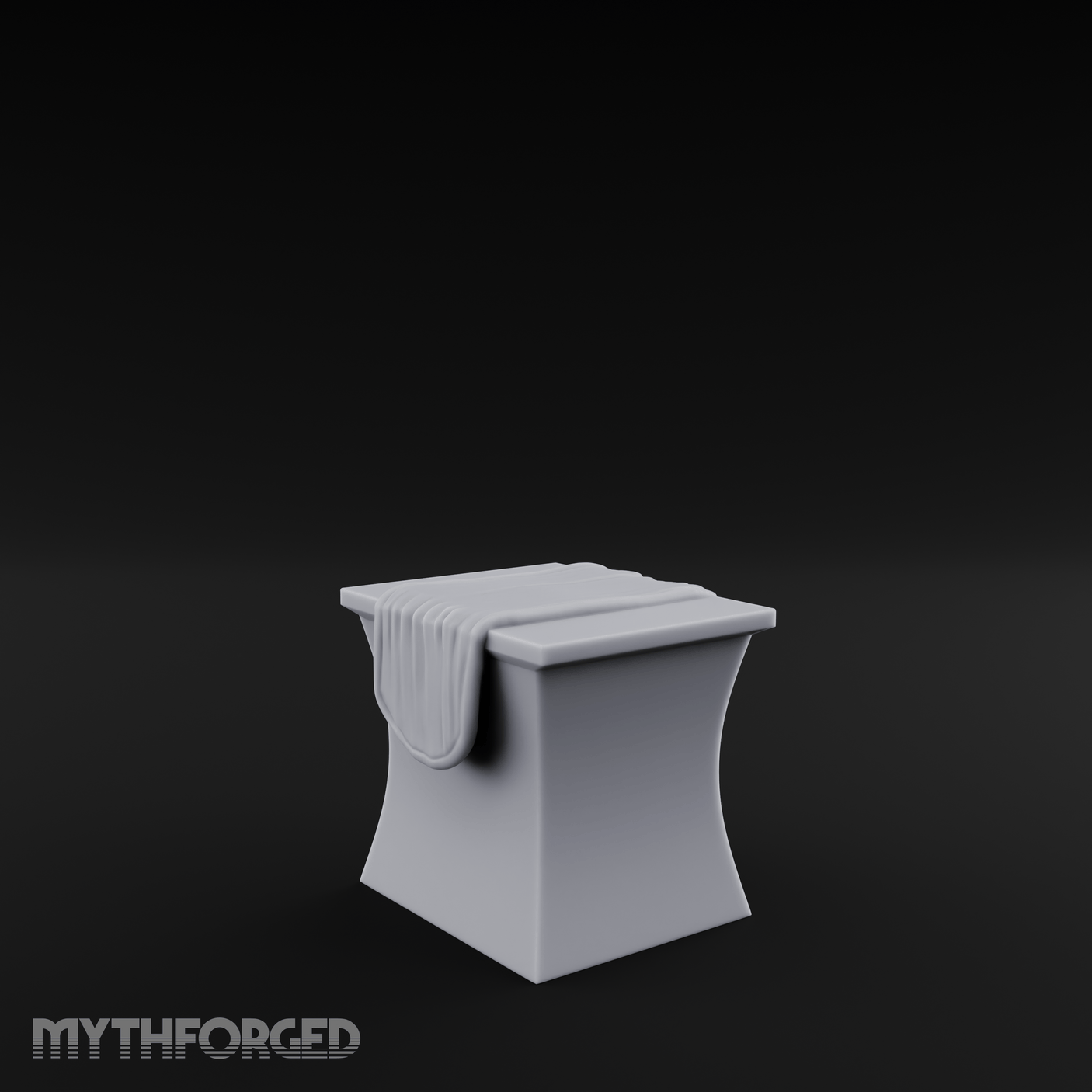 Cloth-Draped Dressing Table Miniature for Dungeons and Dragons, Pathfinder or other TTRPGs