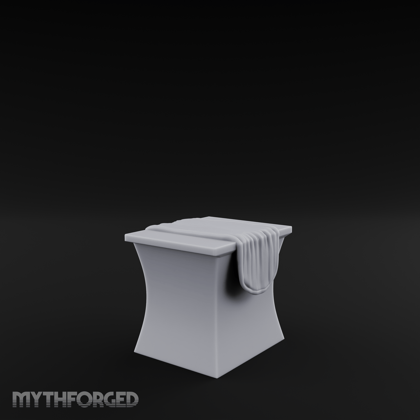 Cloth-Draped Dressing Table Miniature for Dungeons and Dragons, Pathfinder or other TTRPGs