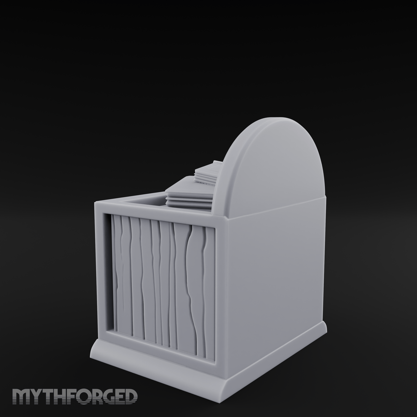 Scroll-Topped Bedroom Nightstand Miniature for Dungeons and Dragons, Pathfinder or other TTRPGs