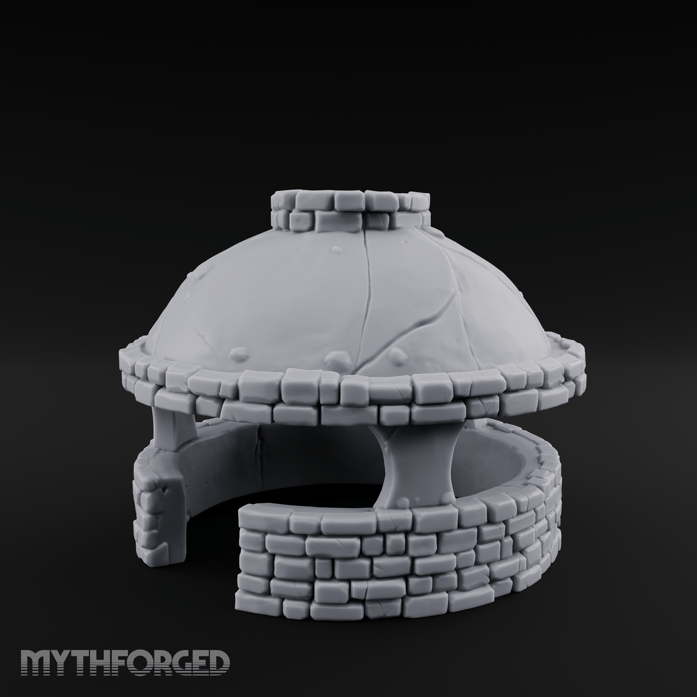 Domed Brick Stone Bread Oven Miniature for Dungeons and Dragons, Pathfinder or other TTRPGs
