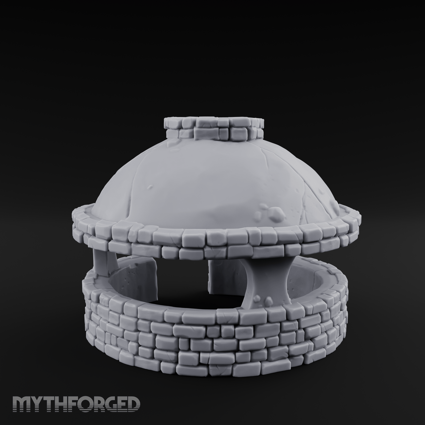 Domed Brick Stone Bread Oven Miniature for Dungeons and Dragons, Pathfinder or other TTRPGs