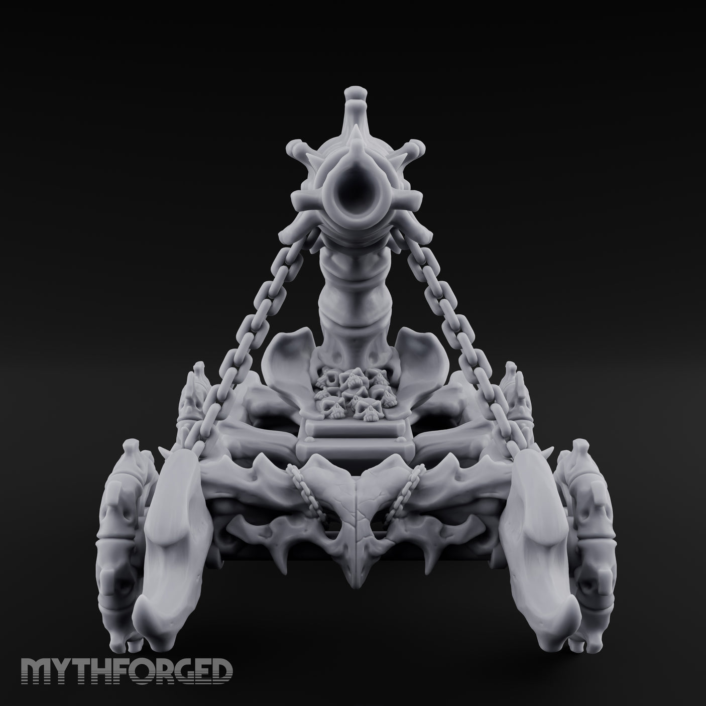 Skull Loaded Bone Ballista Miniature for Dungeons and Dragons, Pathfinder or other TTRPGs