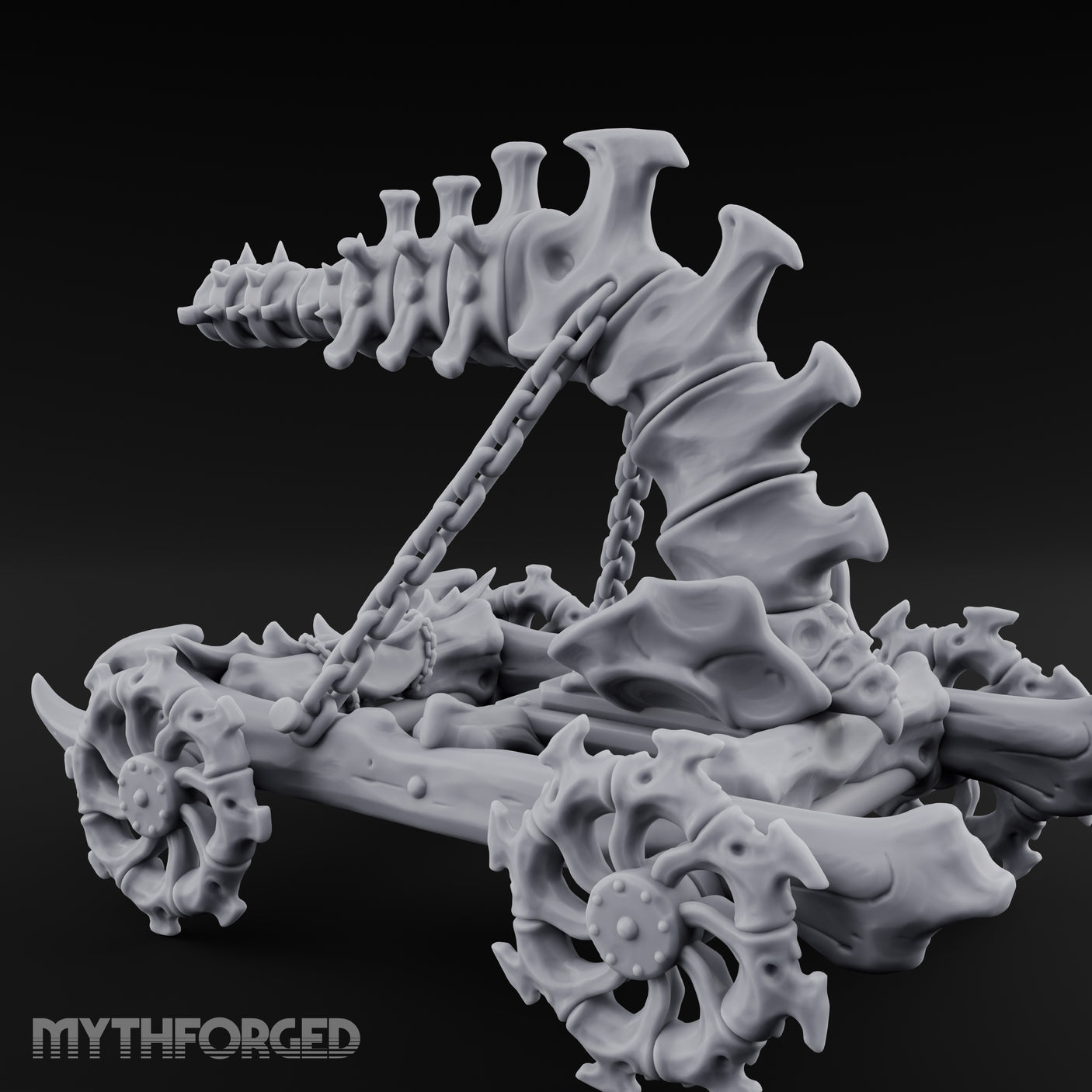 Skull Loaded Bone Ballista Miniature for Dungeons and Dragons, Pathfinder or other TTRPGs