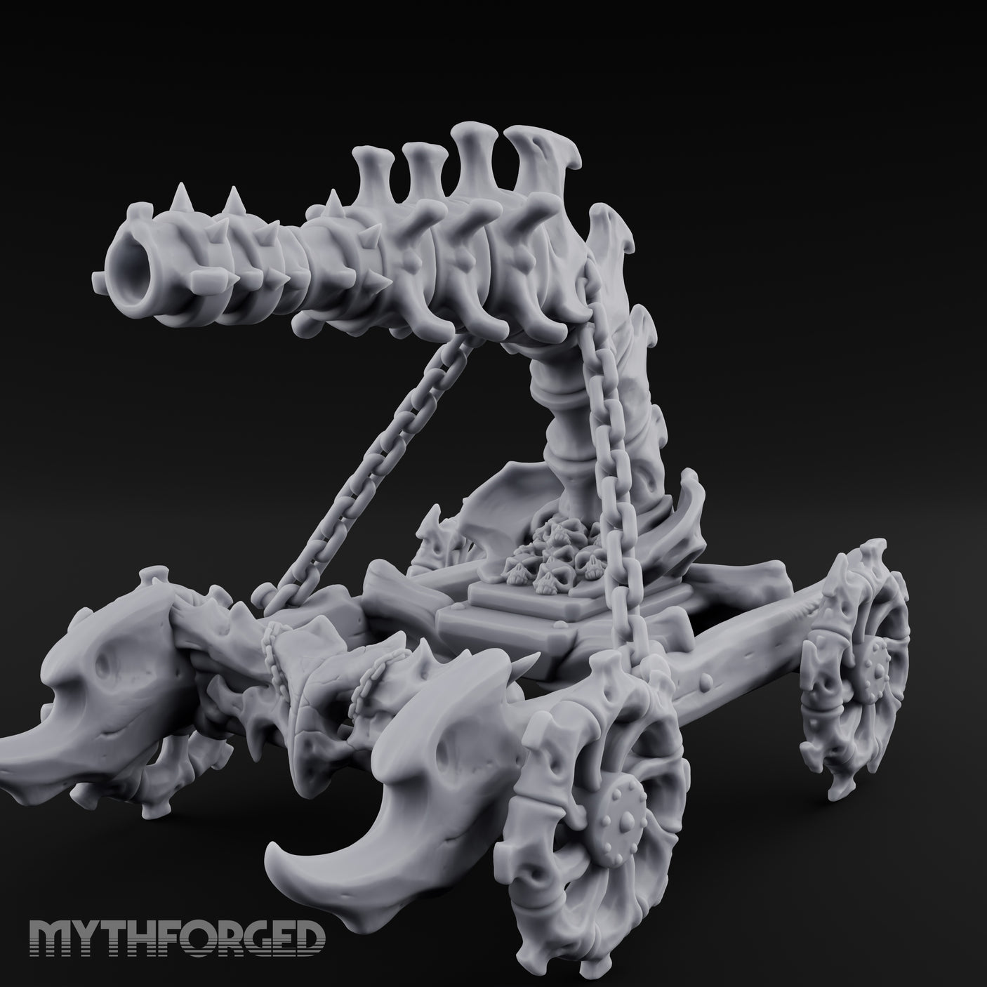 Skull Loaded Bone Ballista Miniature for Dungeons and Dragons, Pathfinder or other TTRPGs
