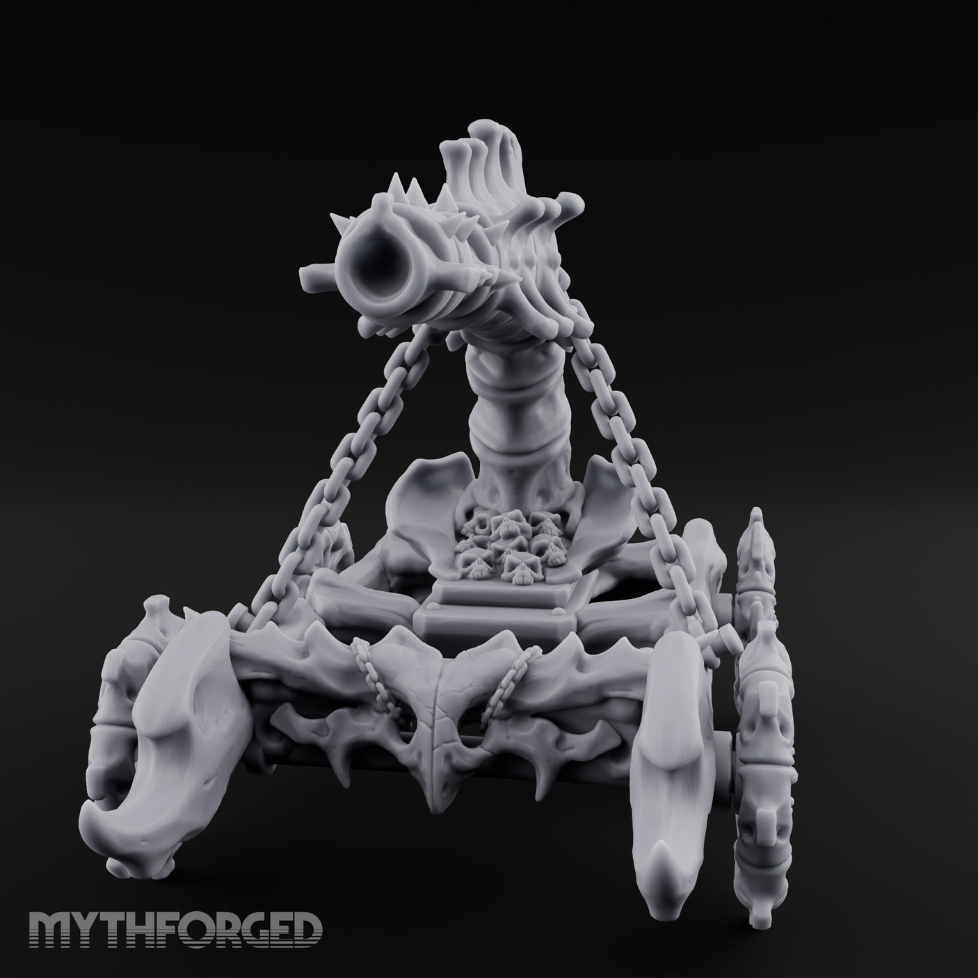 Skull Loaded Bone Ballista Miniature for Dungeons and Dragons, Pathfinder or other TTRPGs