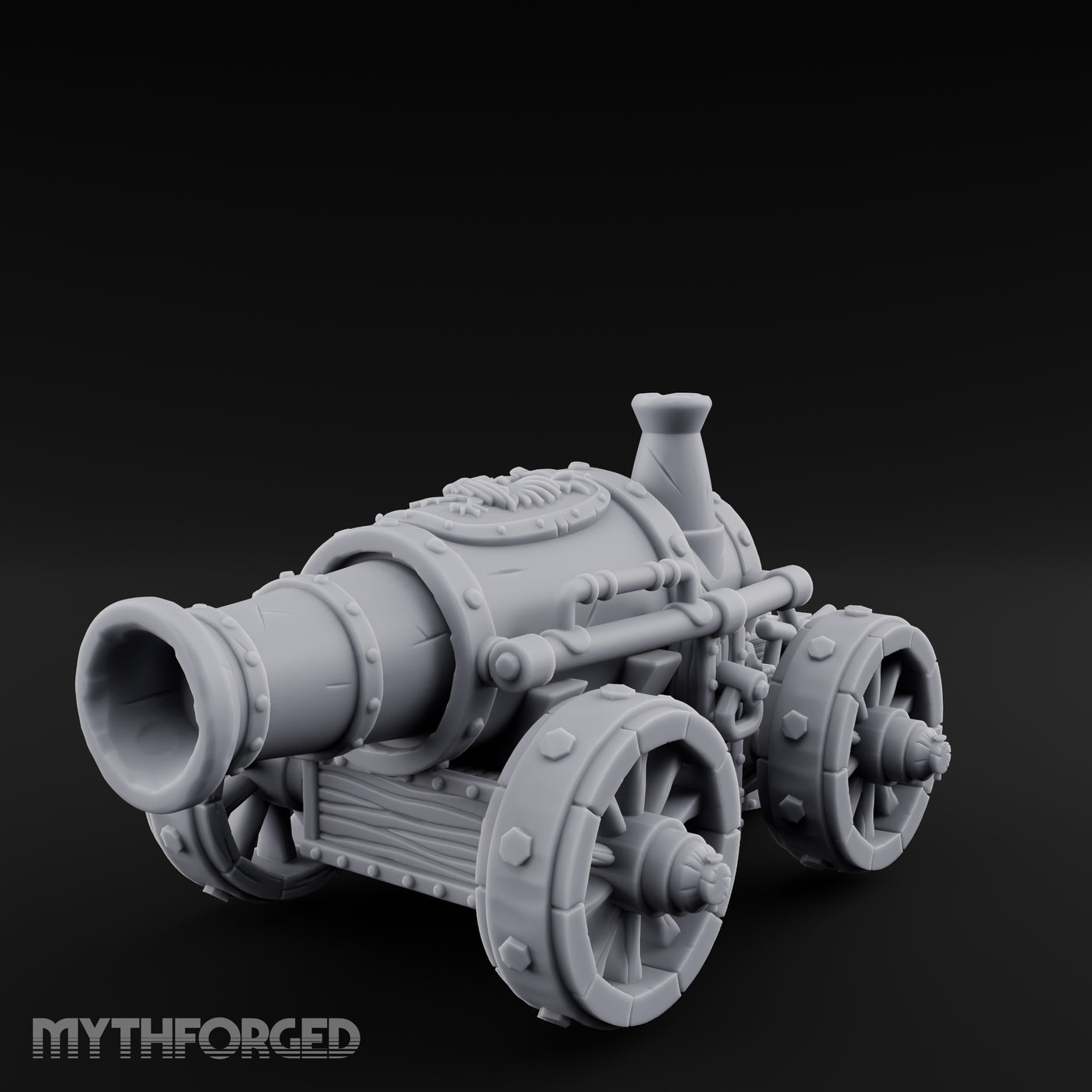 Barrel Gaping Siege Cannon Miniature for Dungeons and Dragons, Pathfinder or other TTRPGs