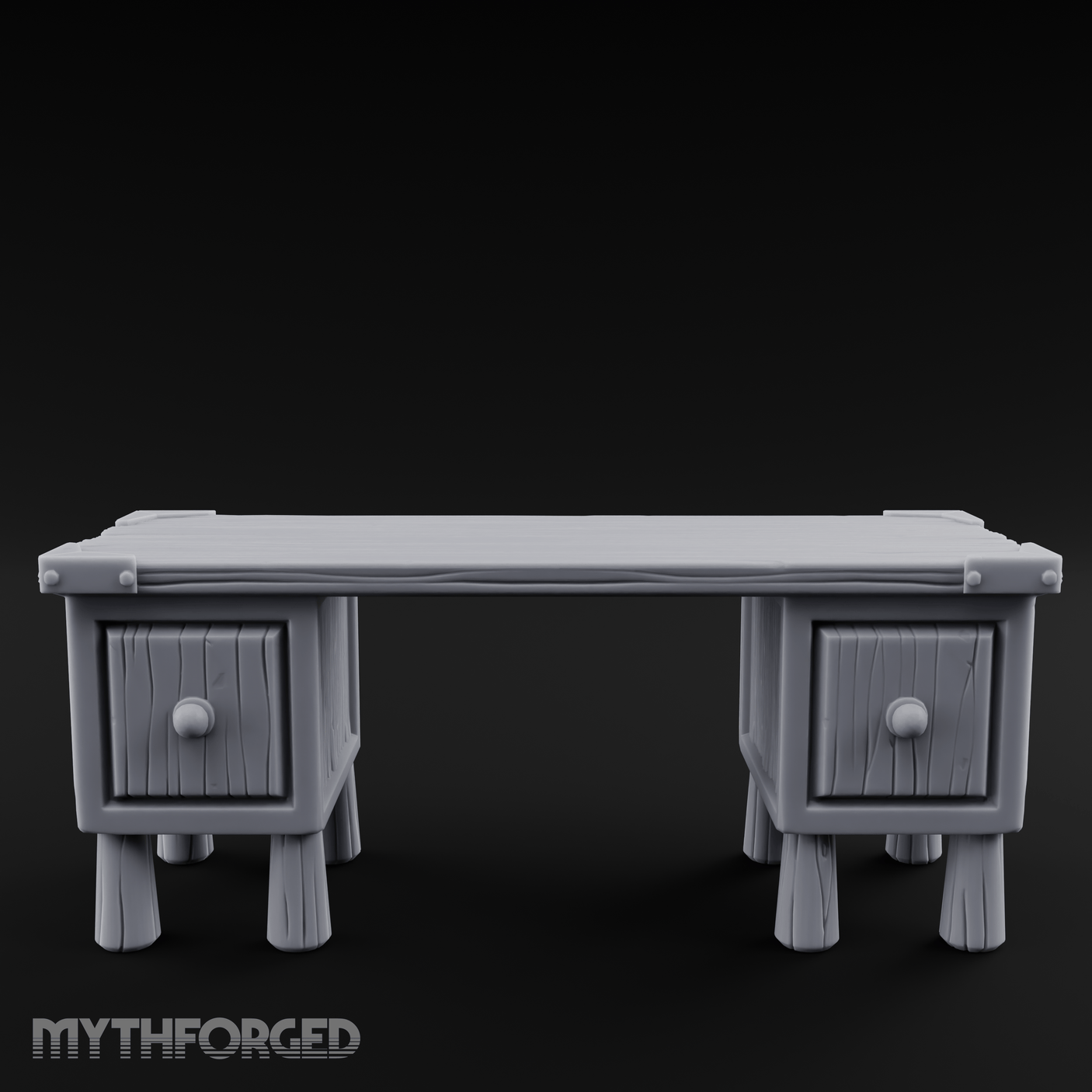 Fluted-Leg Scribe's Desk Miniature for Dungeons and Dragons, Pathfinder or other TTRPGs