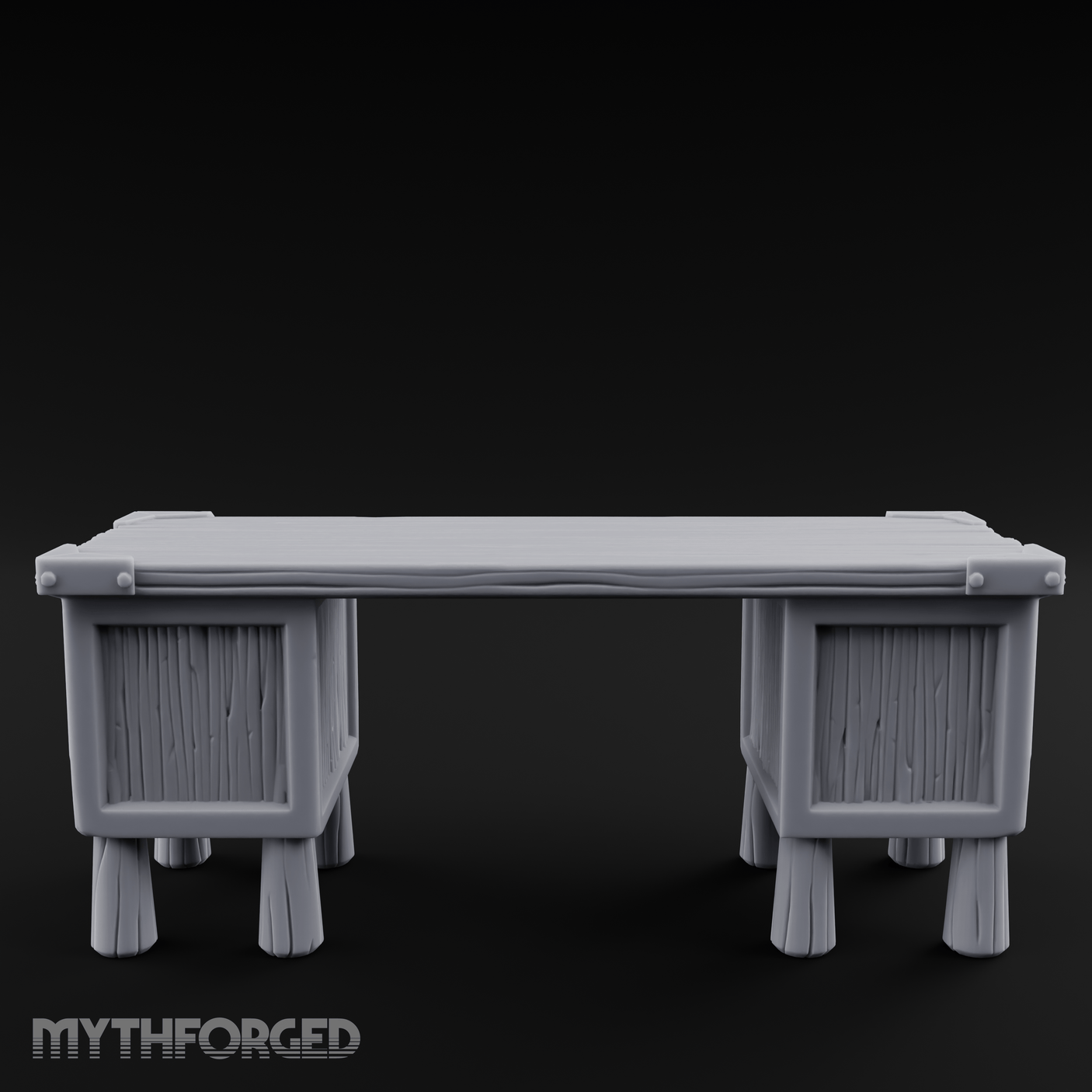 Fluted-Leg Scribe's Desk Miniature for Dungeons and Dragons, Pathfinder or other TTRPGs