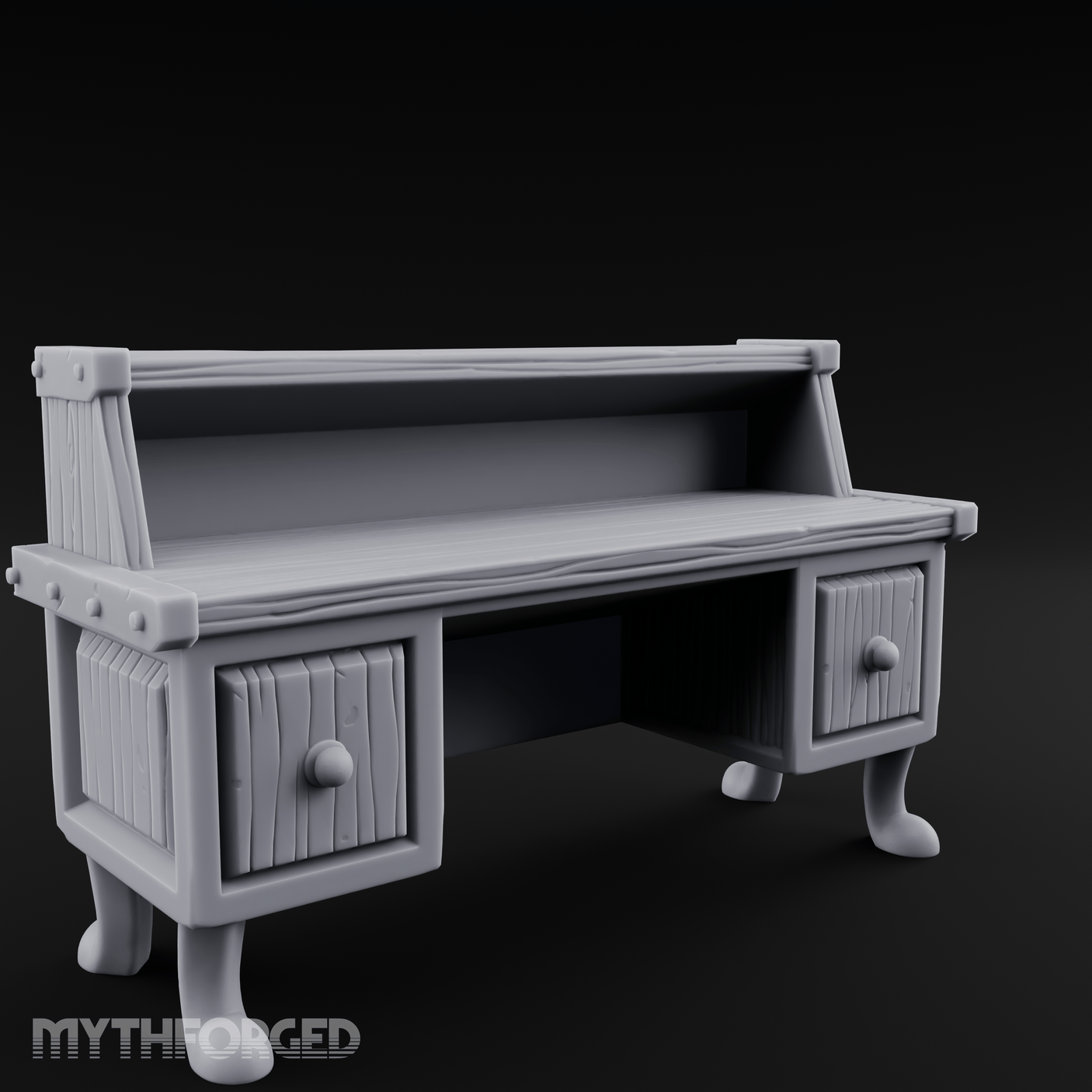 Drawer-Fronted Merchant Counter Miniature for Dungeons and Dragons, Pathfinder or other TTRPGs