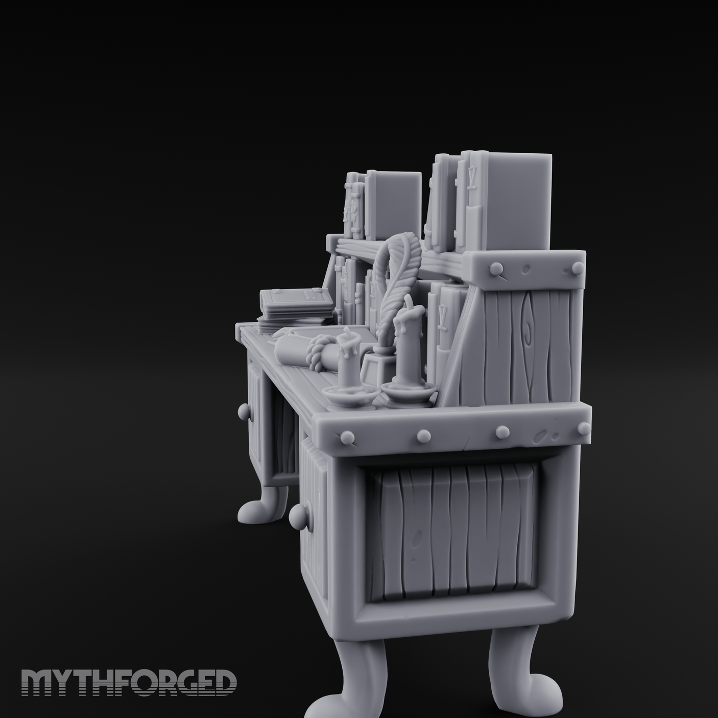Drawer-Fronted Merchant Counter Miniature for Dungeons and Dragons, Pathfinder or other TTRPGs