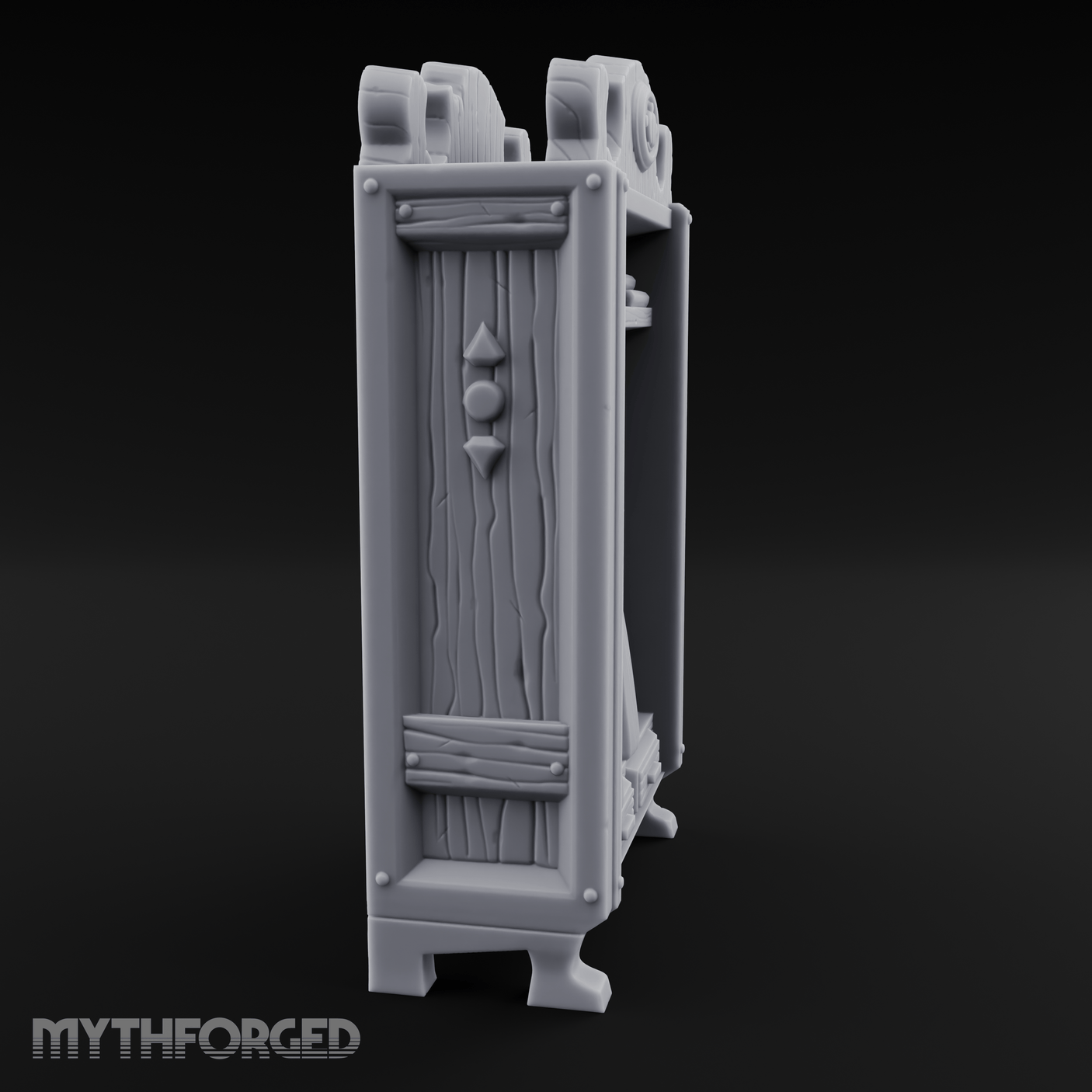 Mannequin-Dressed Tailor's Display Cabinet Miniature for Dungeons and Dragons, Pathfinder or other TTRPGs