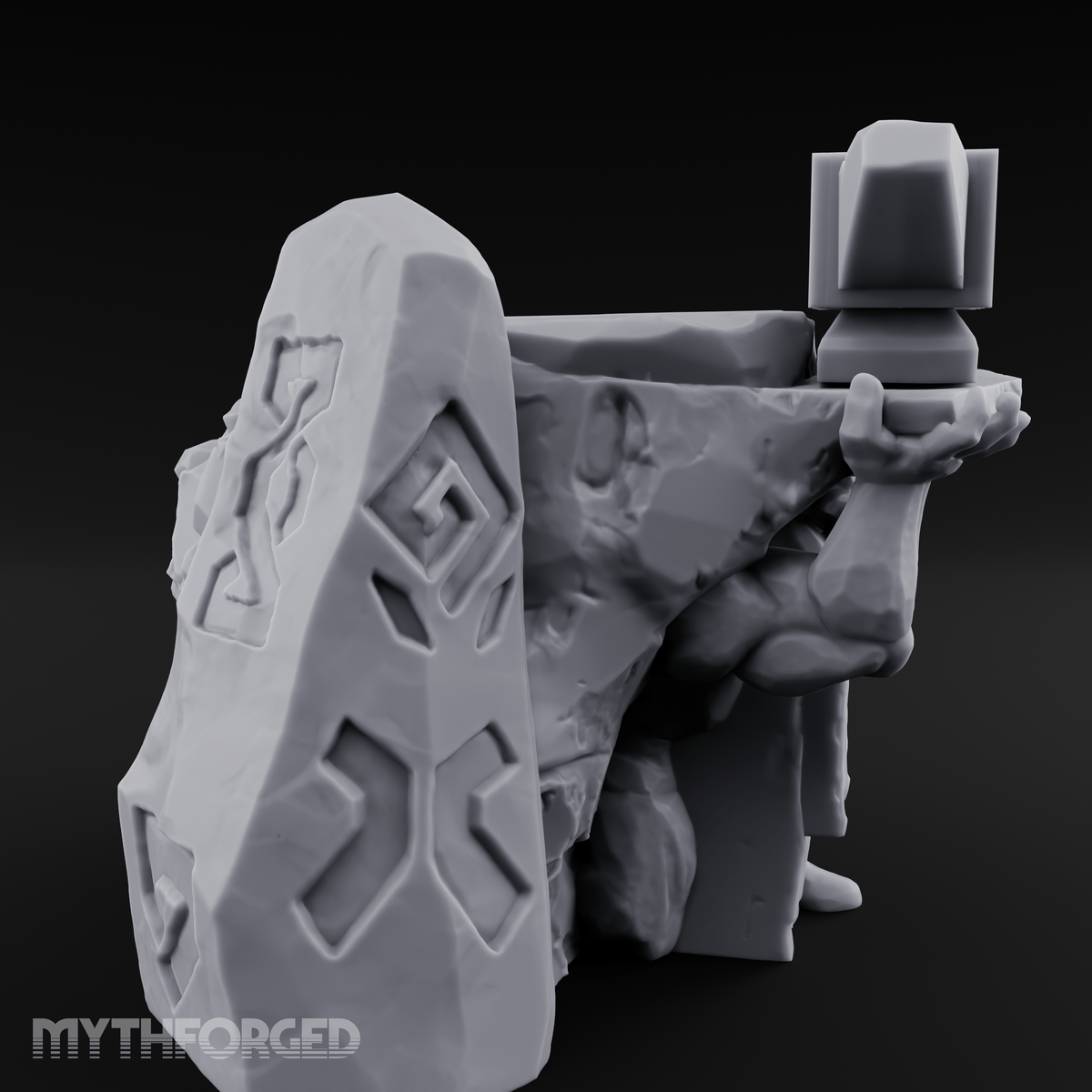 Anicent Dwarven Altar Miniature for Dungeons and Dragons, Pathfinder or other TTRPGs