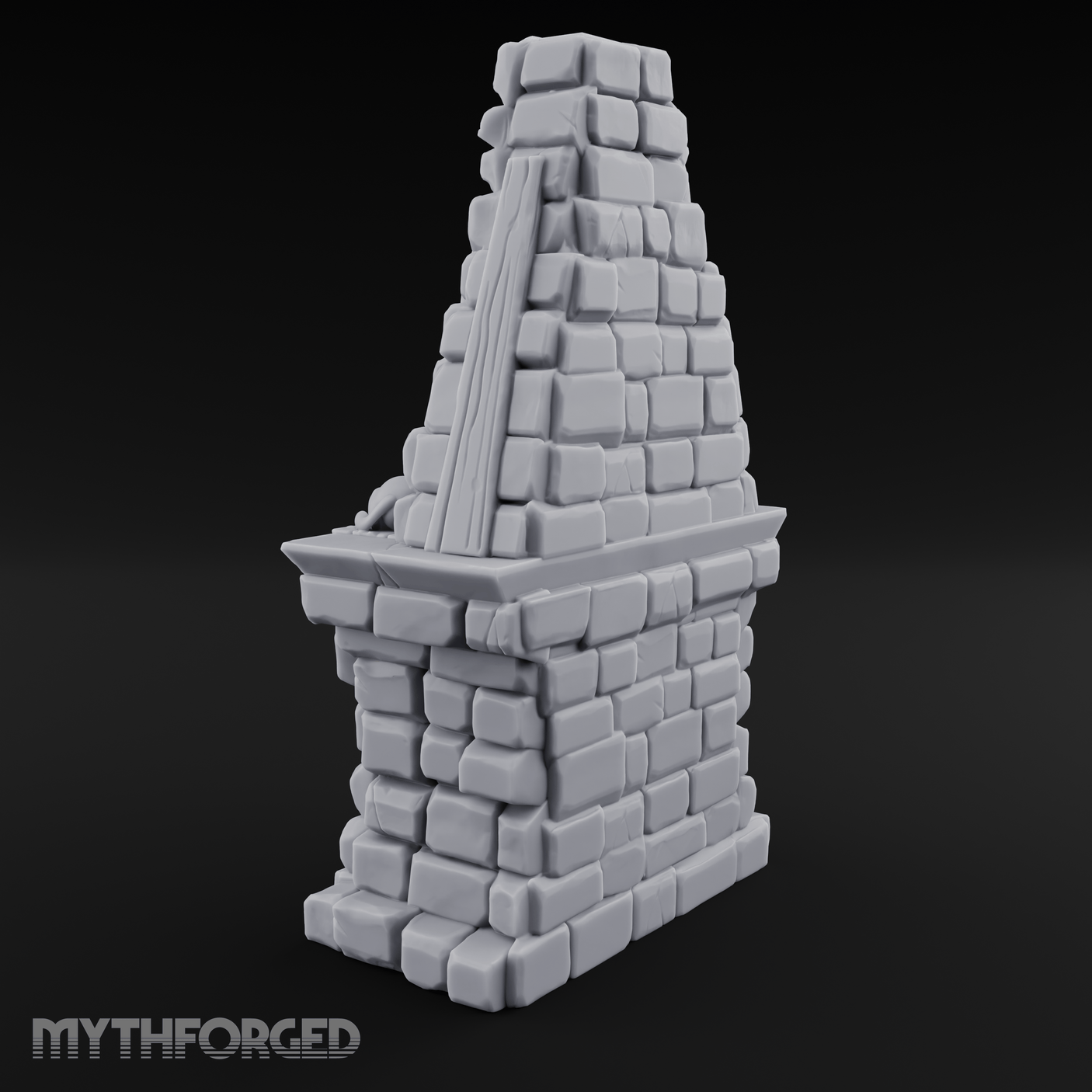 Cat-Nap Stone Hearth Fireplace Miniature for Dungeons and Dragons, Pathfinder or other TTRPGs