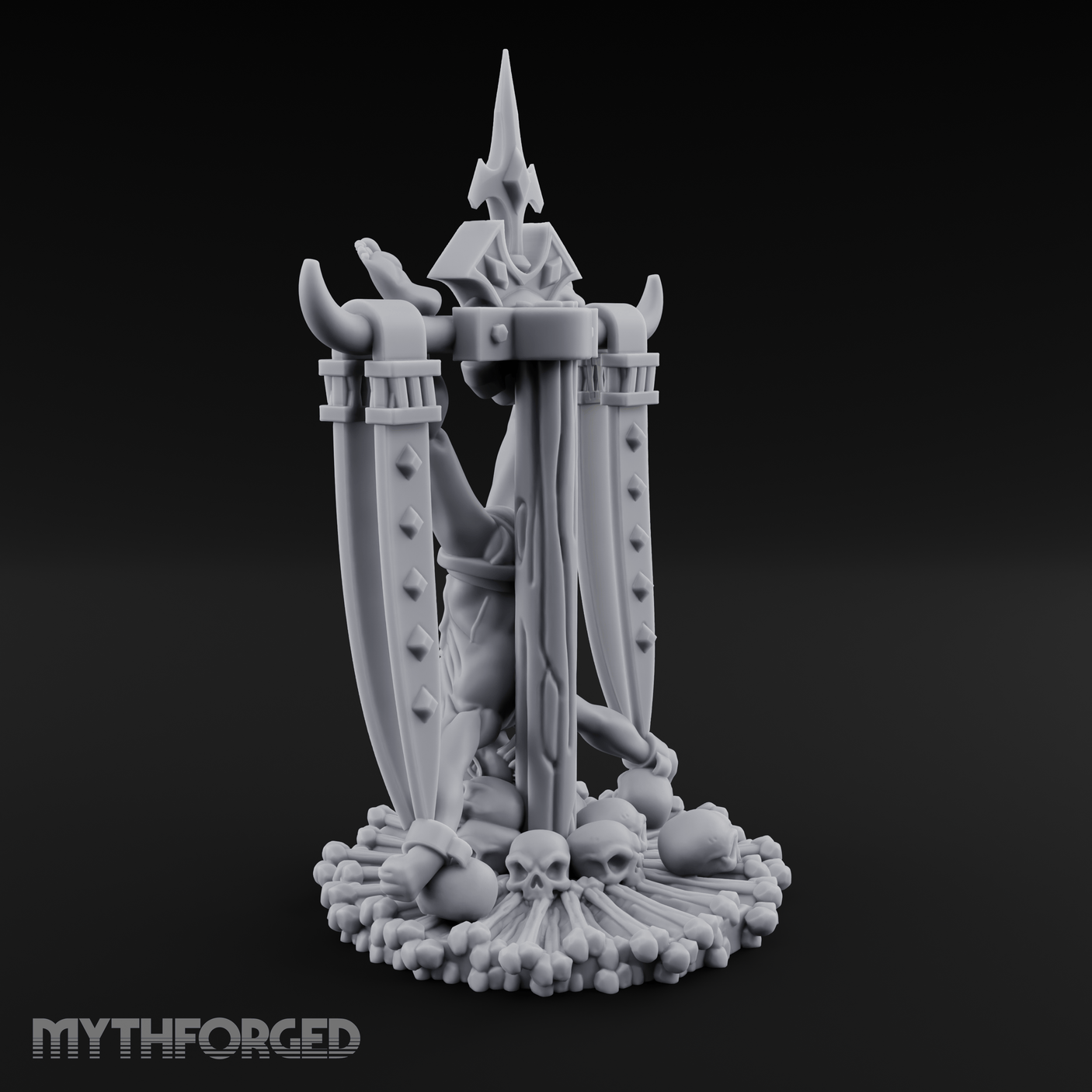 Macabre Bone Idol Miniature for Dungeons and Dragons, Pathfinder or other TTRPGs