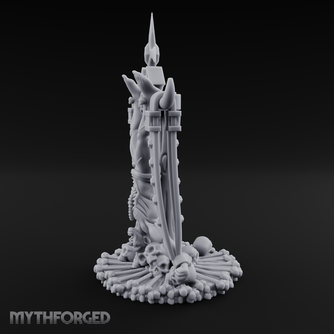 Macabre Bone Idol Miniature for Dungeons and Dragons, Pathfinder or other TTRPGs