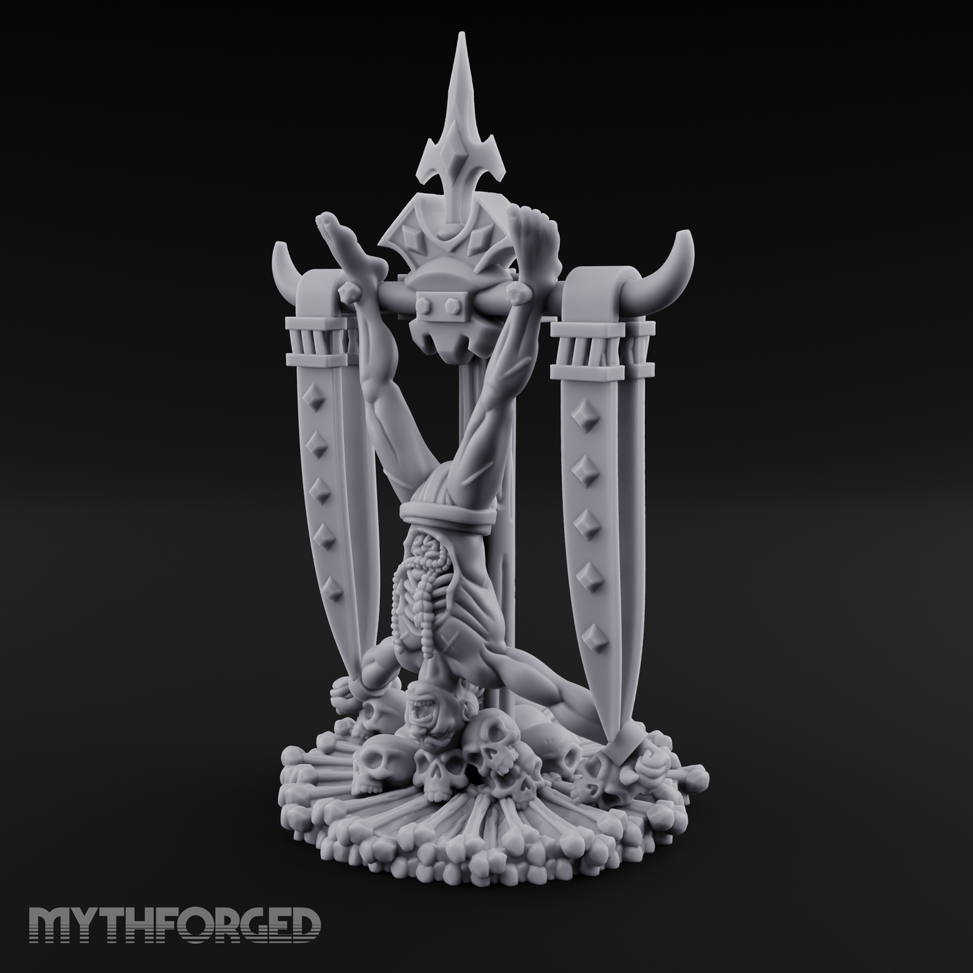 Macabre Bone Idol Miniature for Dungeons and Dragons, Pathfinder or other TTRPGs