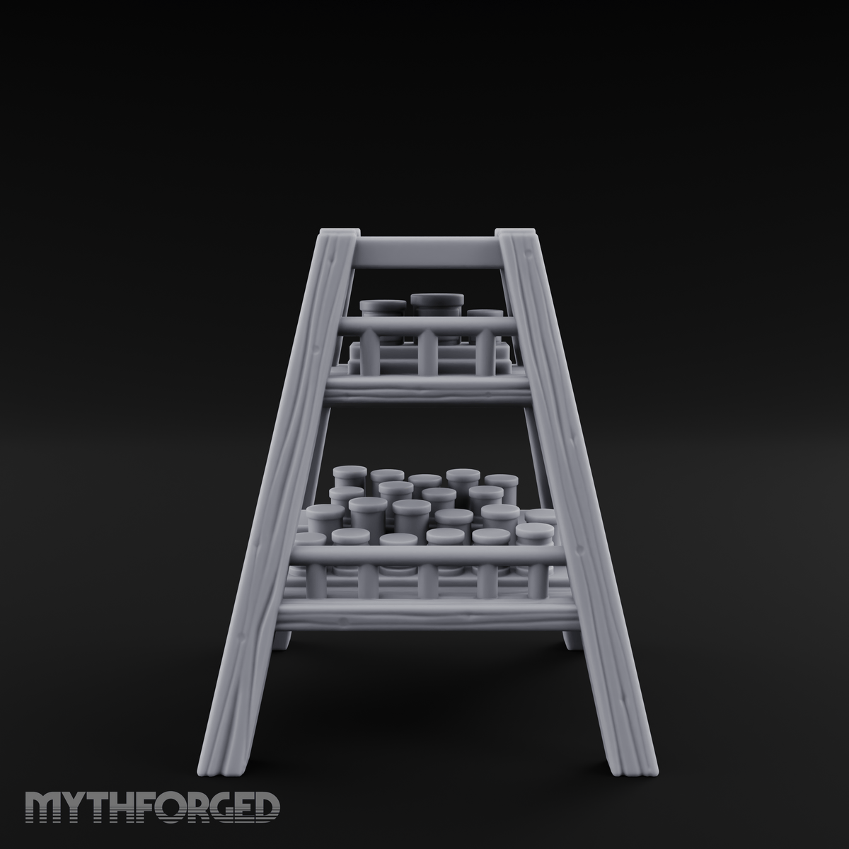 Merchant-Stacked Market Display Ladder Miniature for Dungeons and Dragons, Pathfinder or other TTRPGs