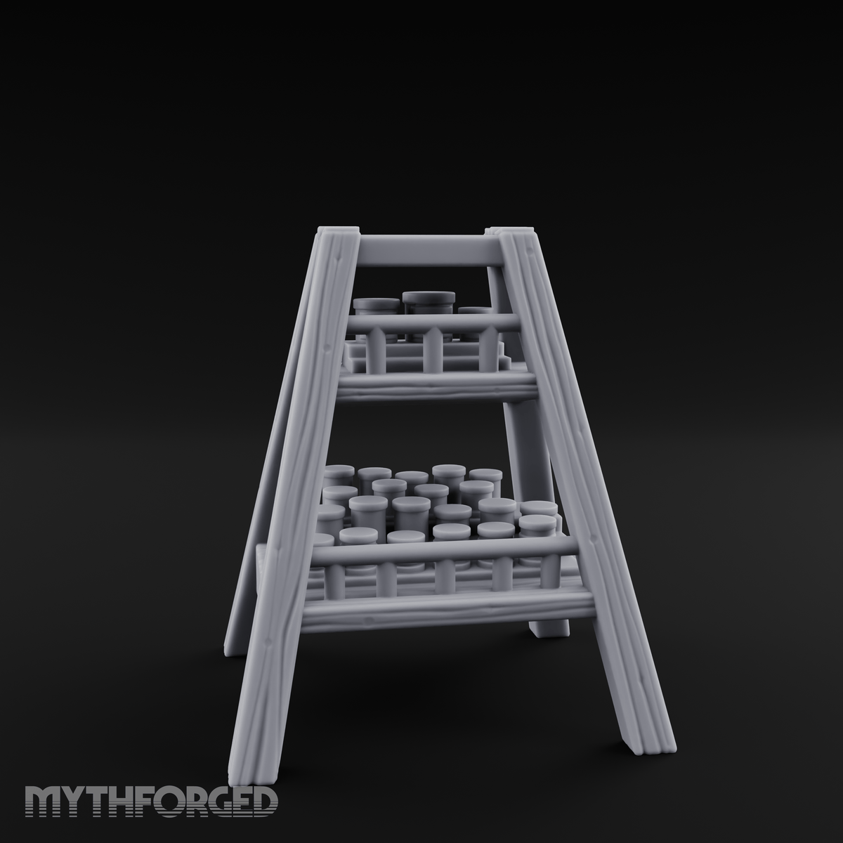 Merchant-Stacked Market Display Ladder Miniature for Dungeons and Dragons, Pathfinder or other TTRPGs