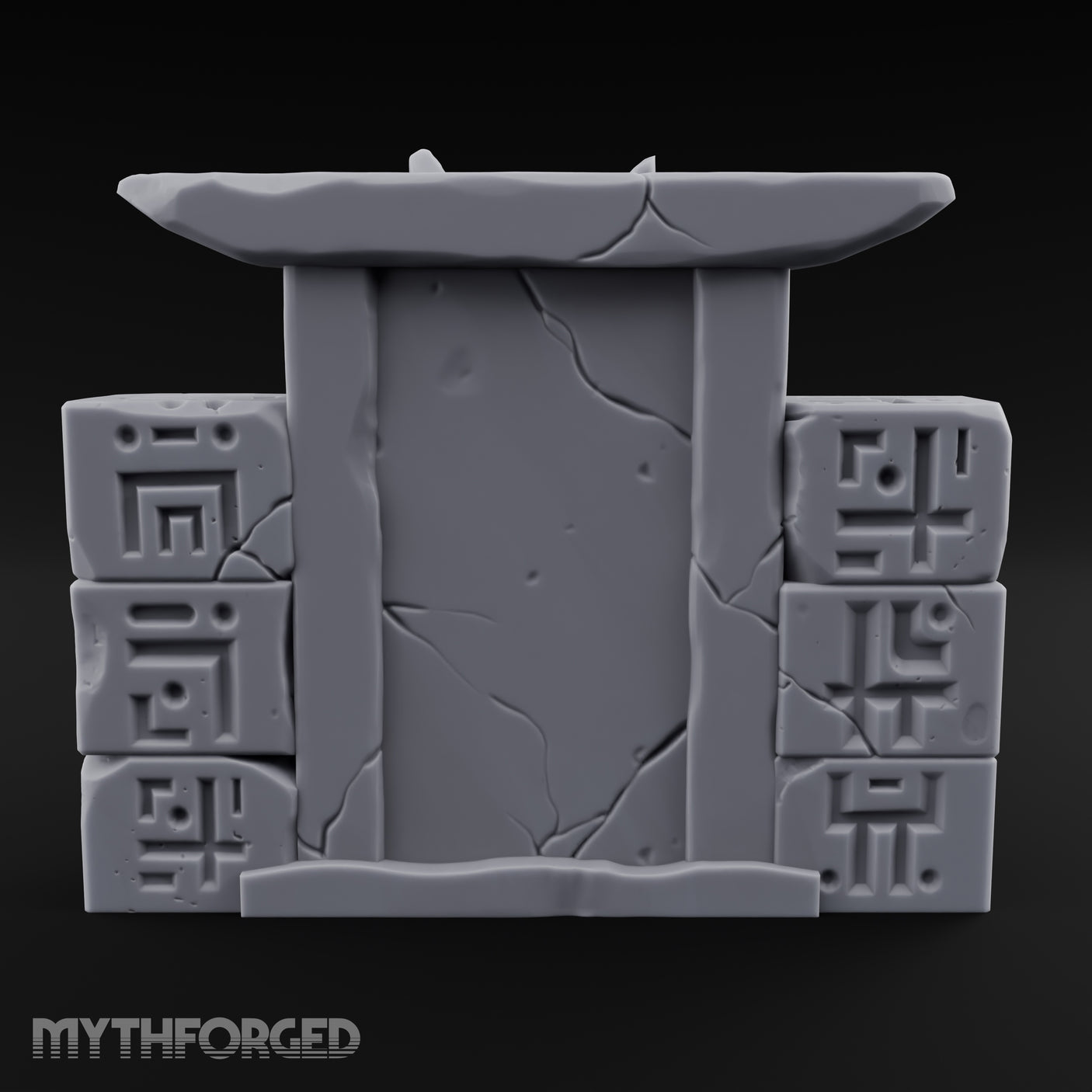 Demon-Mouthed Jungle Temple Fountain Miniature for Dungeons and Dragons, Pathfinder or other TTRPGs