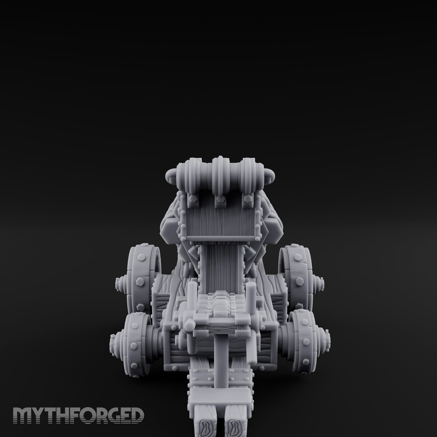 Rooster Crested Multi-Barrel Volley Gun Cannon Miniature for Dungeons and Dragons, Pathfinder or other TTRPGs