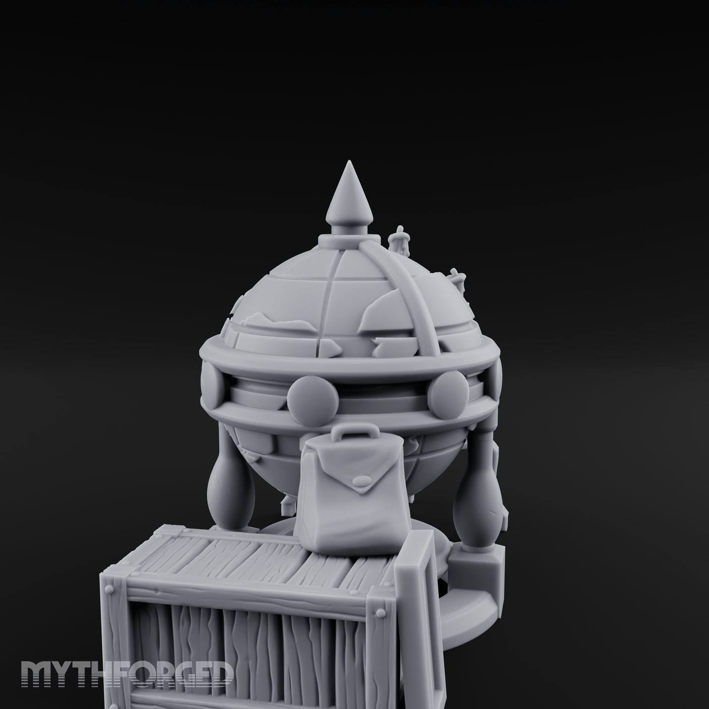 Spire-Topped Globe Miniature for Dungeons and Dragons, Pathfinder or other TTRPGs