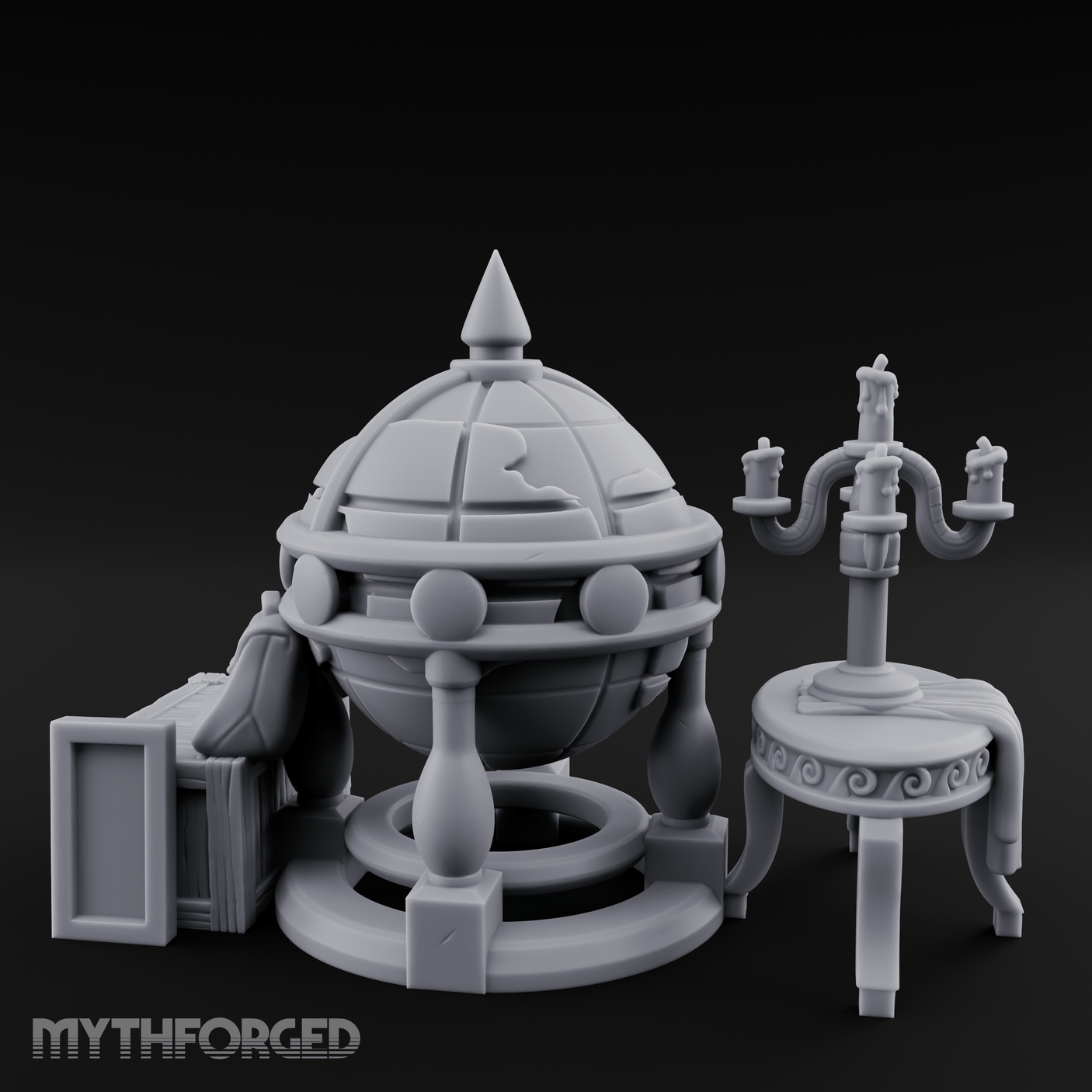 Spire-Topped Globe Miniature for Dungeons and Dragons, Pathfinder or other TTRPGs