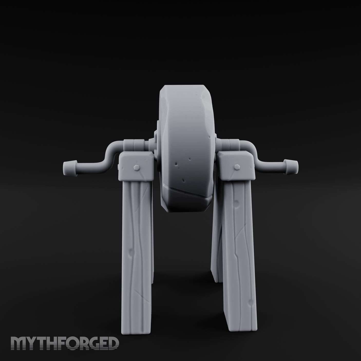 Stone-Wheeled Grinding Mill Wheel Miniature for Dungeons and Dragons, Pathfinder or other TTRPGs