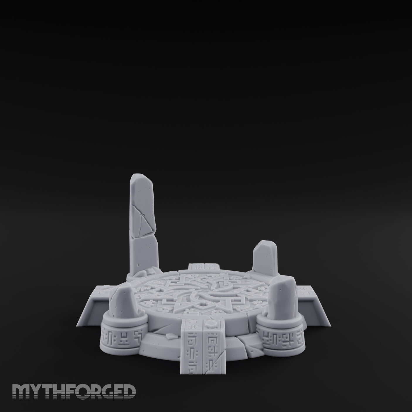 Rune-Etched Summoning Circle Miniature for Dungeons and Dragons, Pathfinder or other TTRPGs