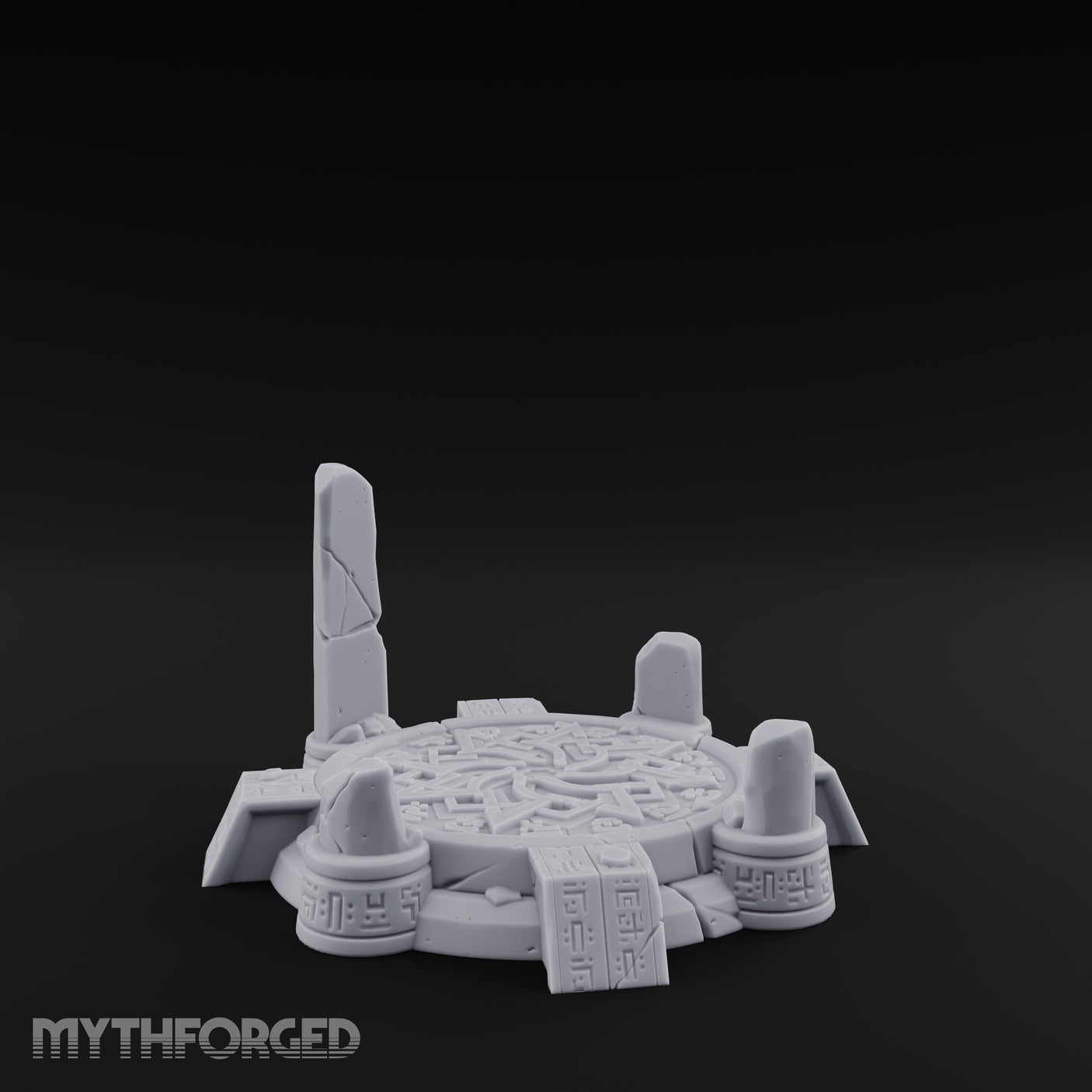 Rune-Etched Summoning Circle Miniature for Dungeons and Dragons, Pathfinder or other TTRPGs