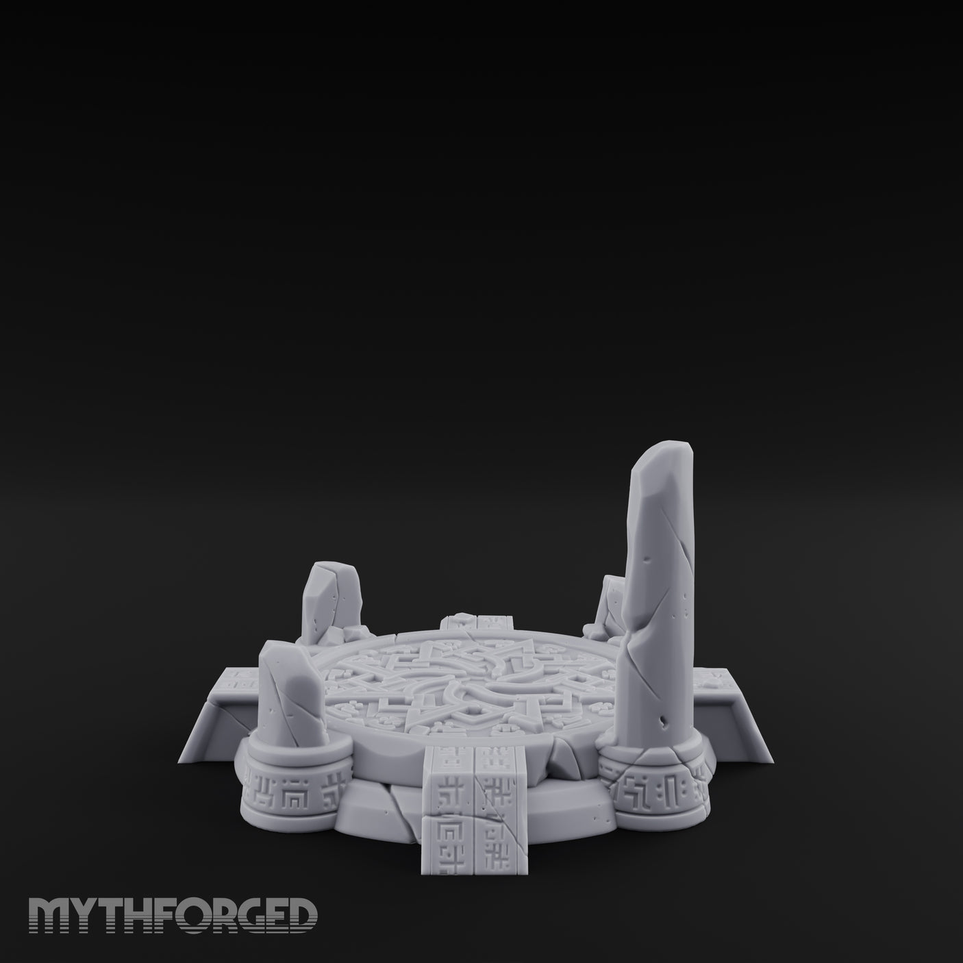 Rune-Etched Summoning Circle Miniature for Dungeons and Dragons, Pathfinder or other TTRPGs