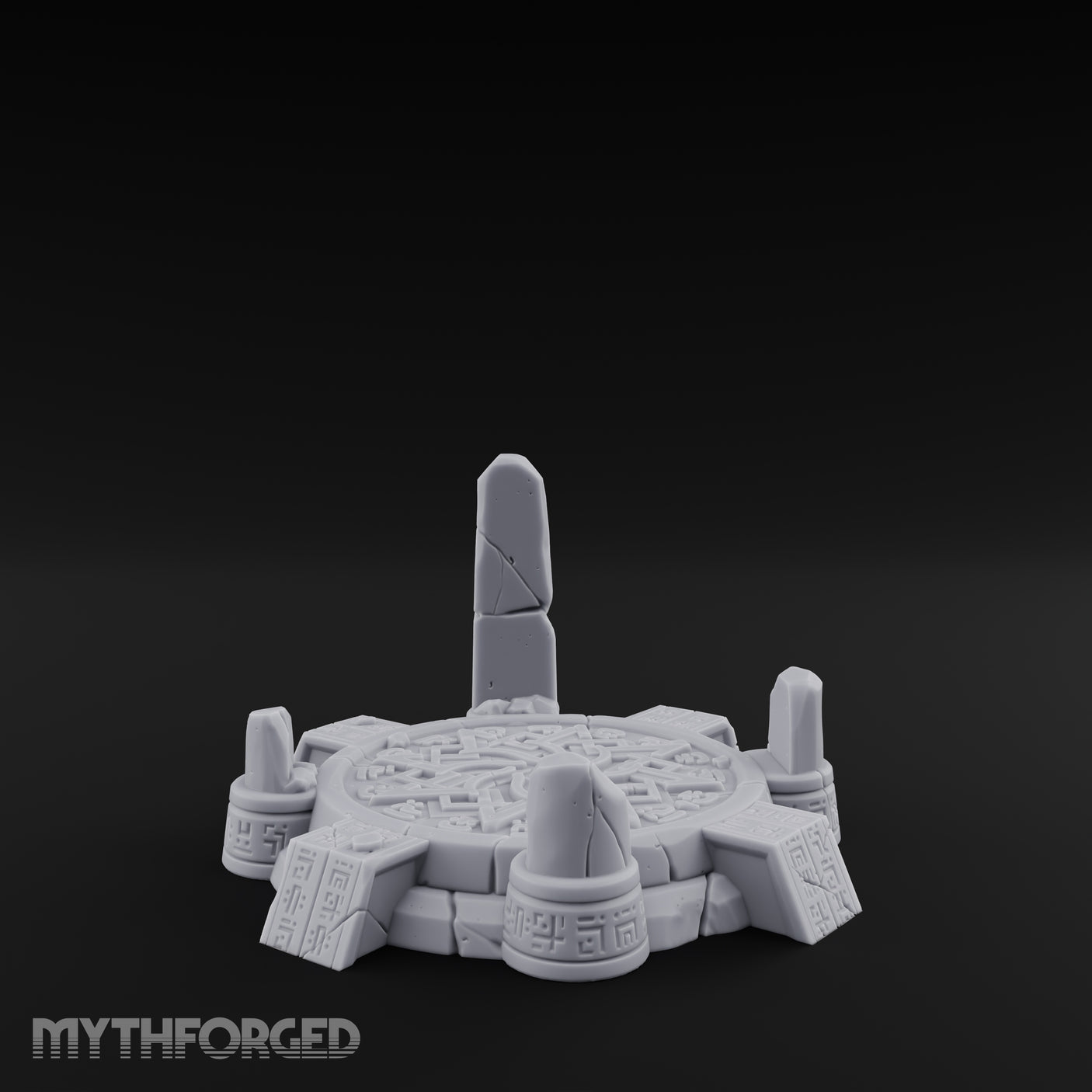 Rune-Etched Summoning Circle Miniature for Dungeons and Dragons, Pathfinder or other TTRPGs