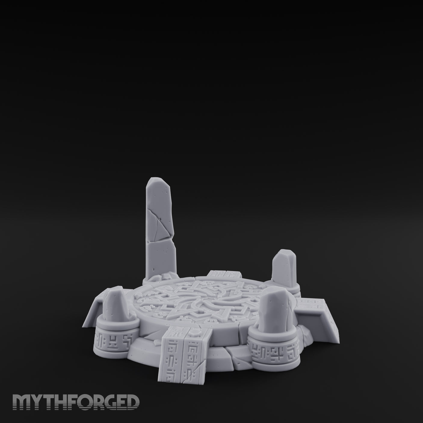 Rune-Etched Summoning Circle Miniature for Dungeons and Dragons, Pathfinder or other TTRPGs