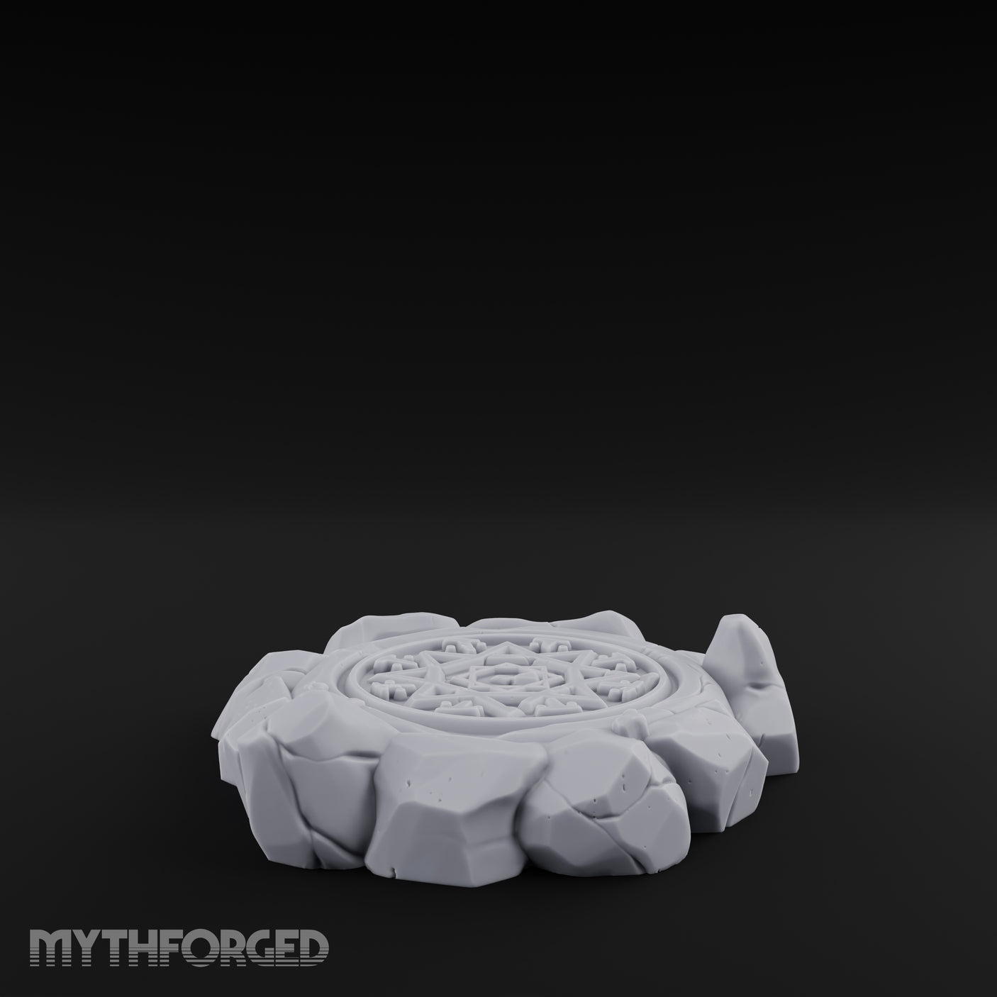 Small Rune-Etched Summoning Circle Miniature for Dungeons and Dragons, Pathfinder or other TTRPGs