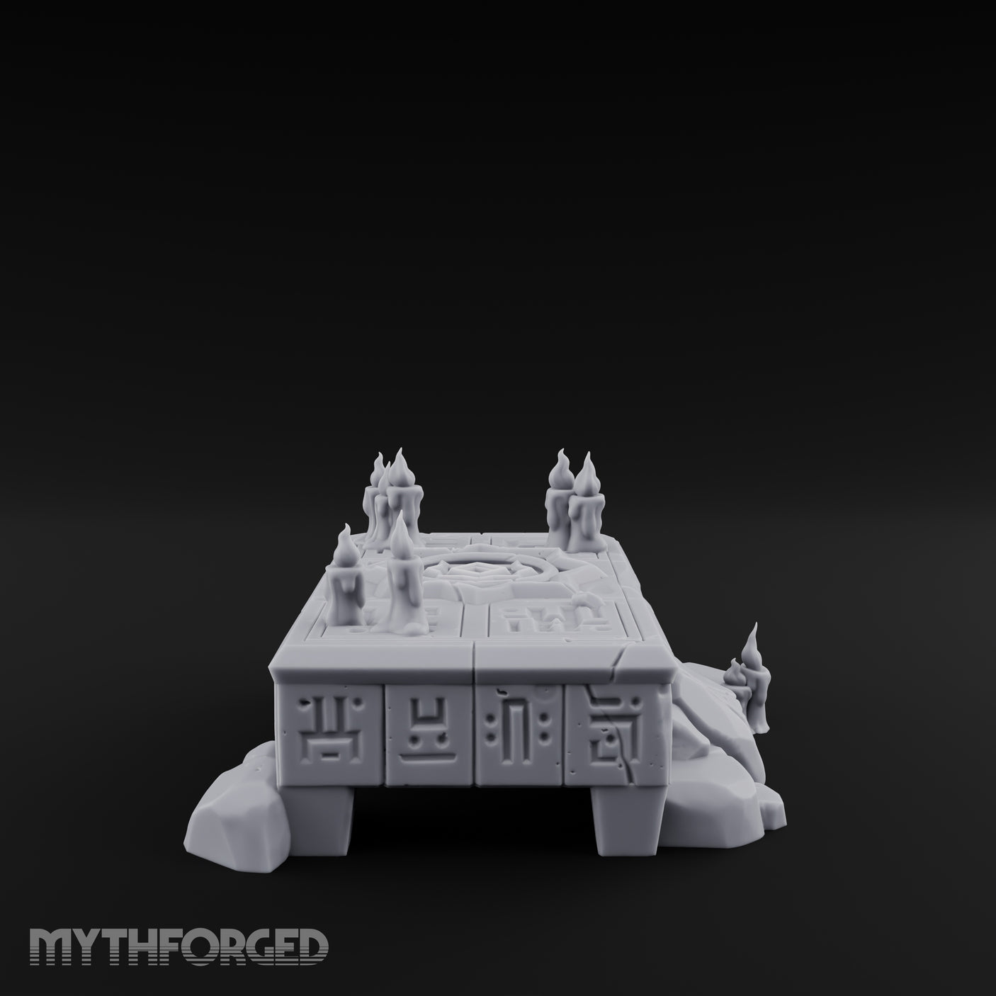 Rune-Carved Ritual Altar Miniature for Dungeons and Dragons, Pathfinder or other TTRPGs