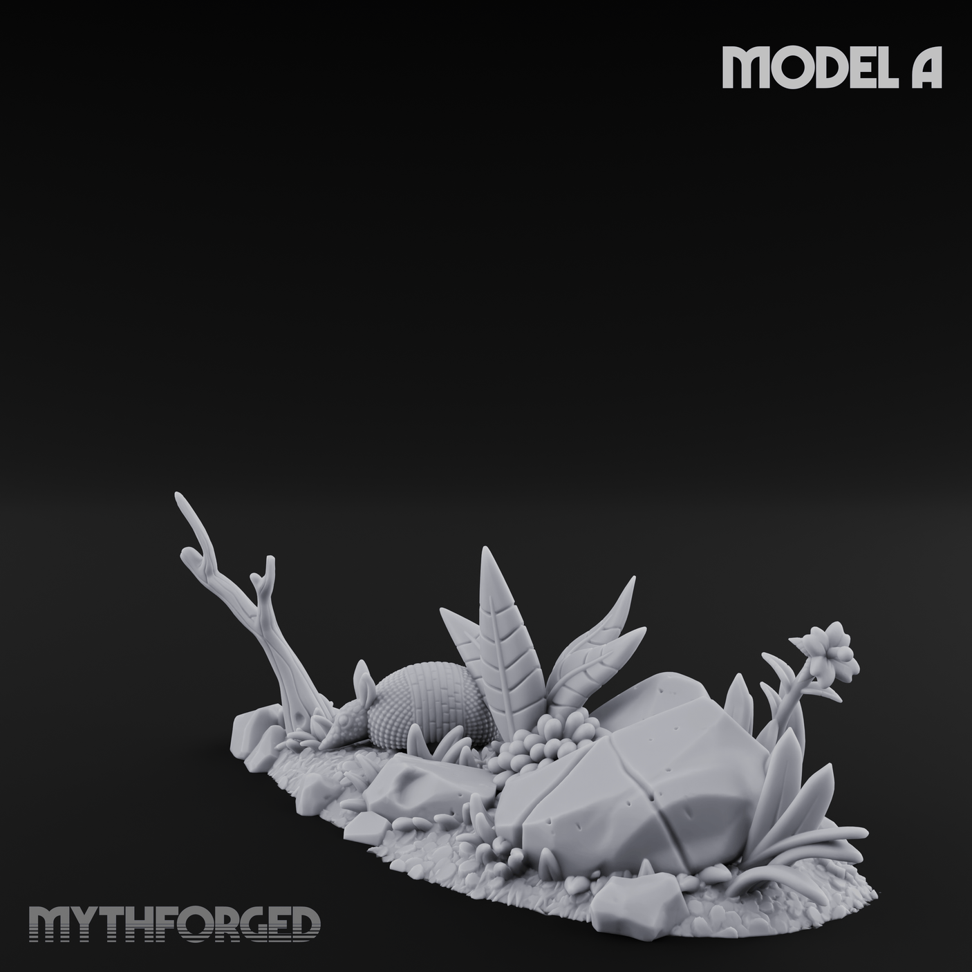 Overgrown Jungle Flora Cluster A Miniature for Dungeons and Dragons, Pathfinder or other TTRPGs